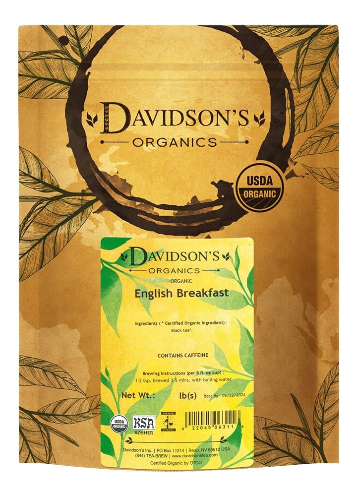 Davidson’S Davidsons Organics English Breakfast Loose Leaf Tea 16-Ounce Bag 6311
