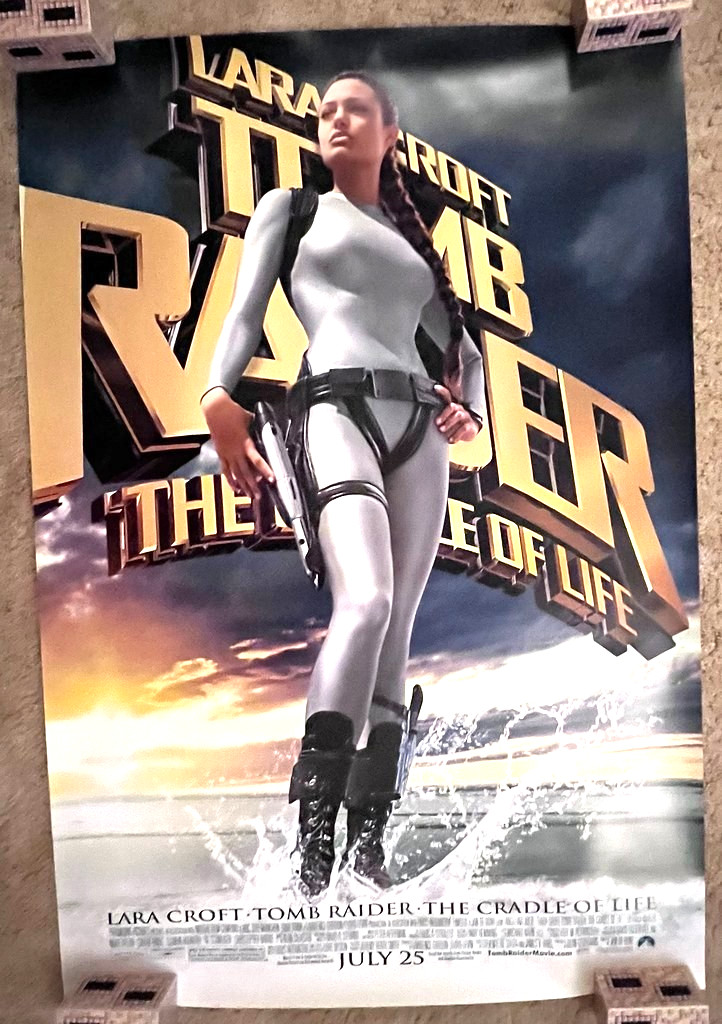 Lara Croft: Tomb Raider 2001 Double-Sided Movie Poster 27×40 Angelina Jolie RLD