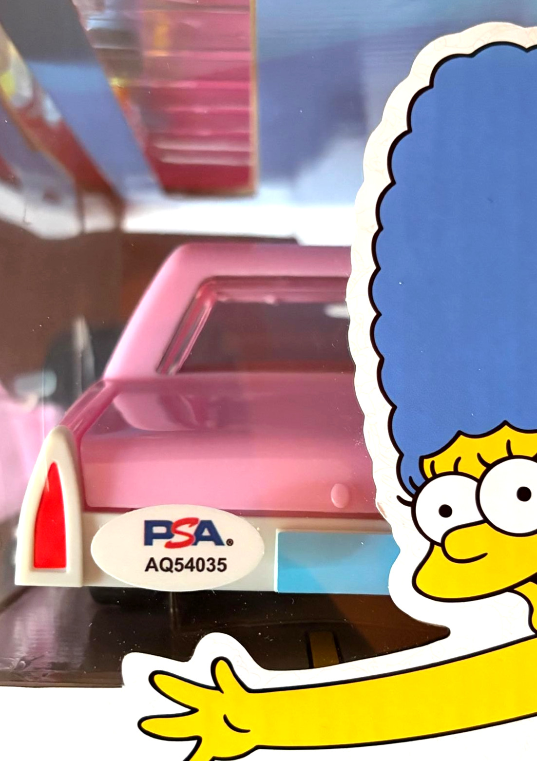 MATT GROENING SIGNED SKETCHED AUTOGRAPHED SIMPSON FAMILY SEDAN SET FIGURINES PSA