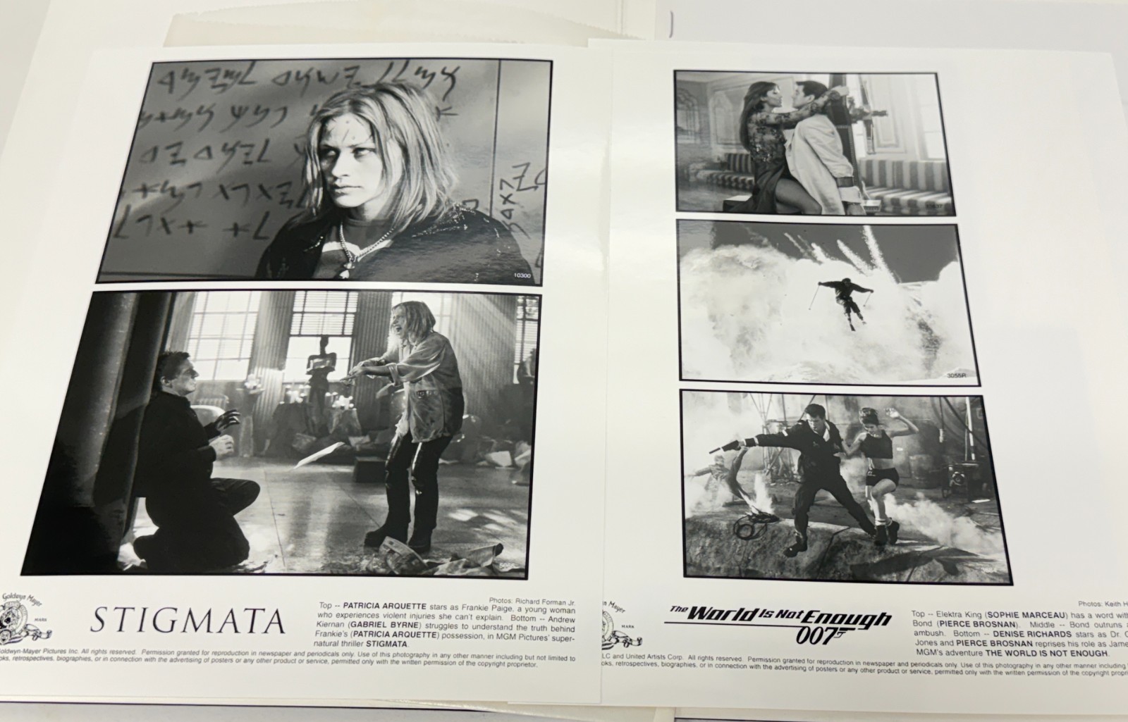 MGM 1999 Fall Preview Press Kit James Bond World Is Not Enough Stigmata Flawless