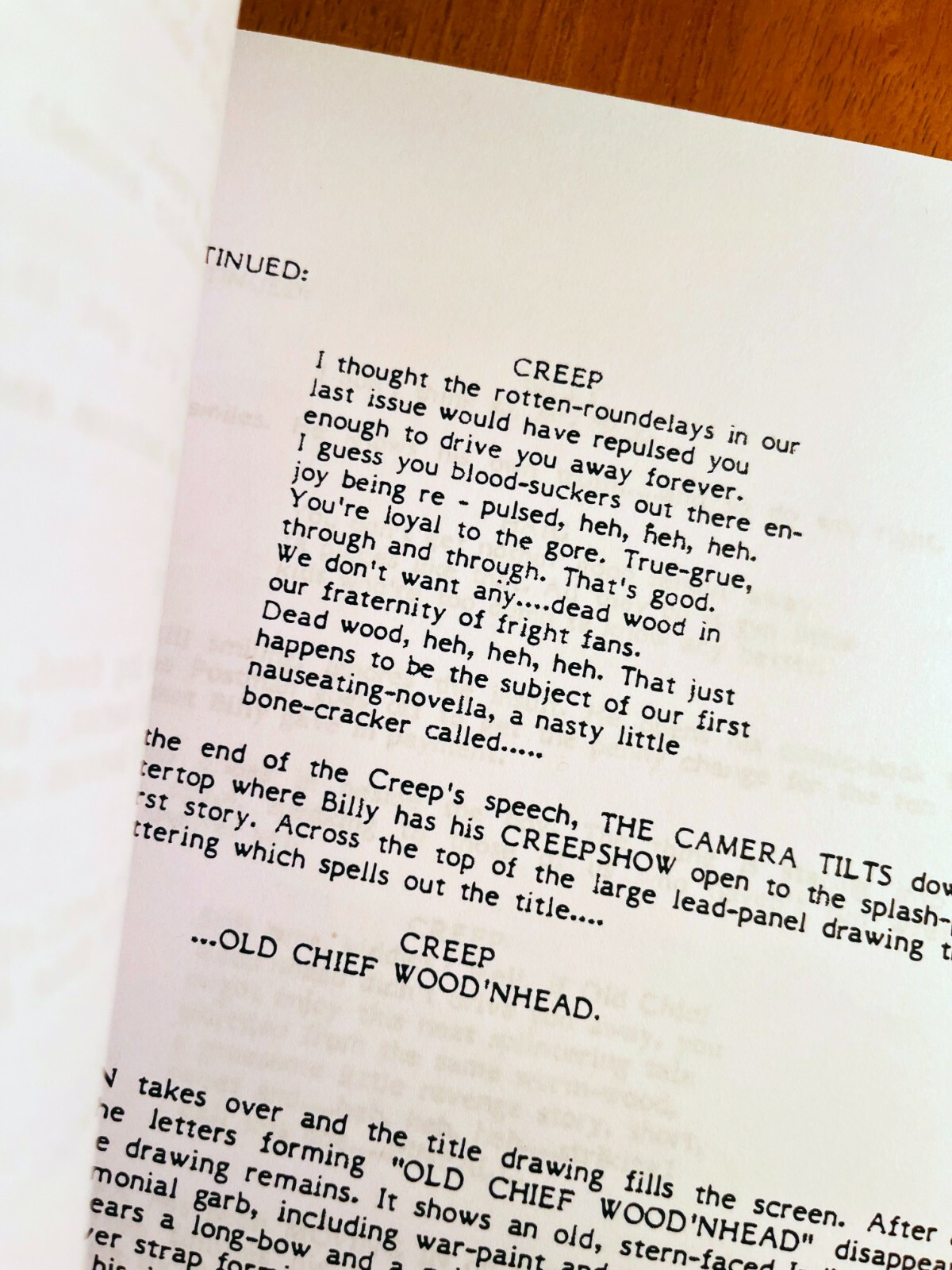 Creepshow 2 Script- 2nd Draft- Includes Pinfall- Cast-Signed- Autograph Reprints