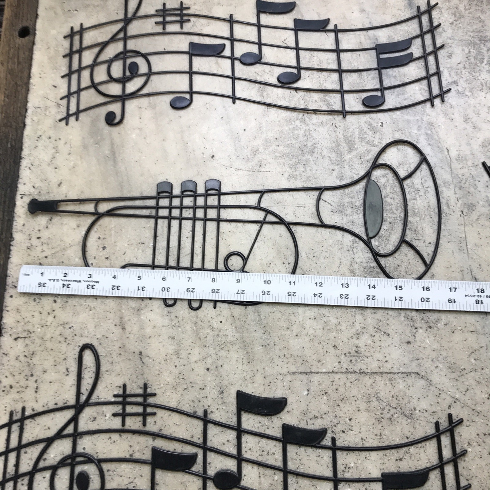 Music Notes & Instruments Plastic Decor 4 Piece Set Classroom Band Choir Read!