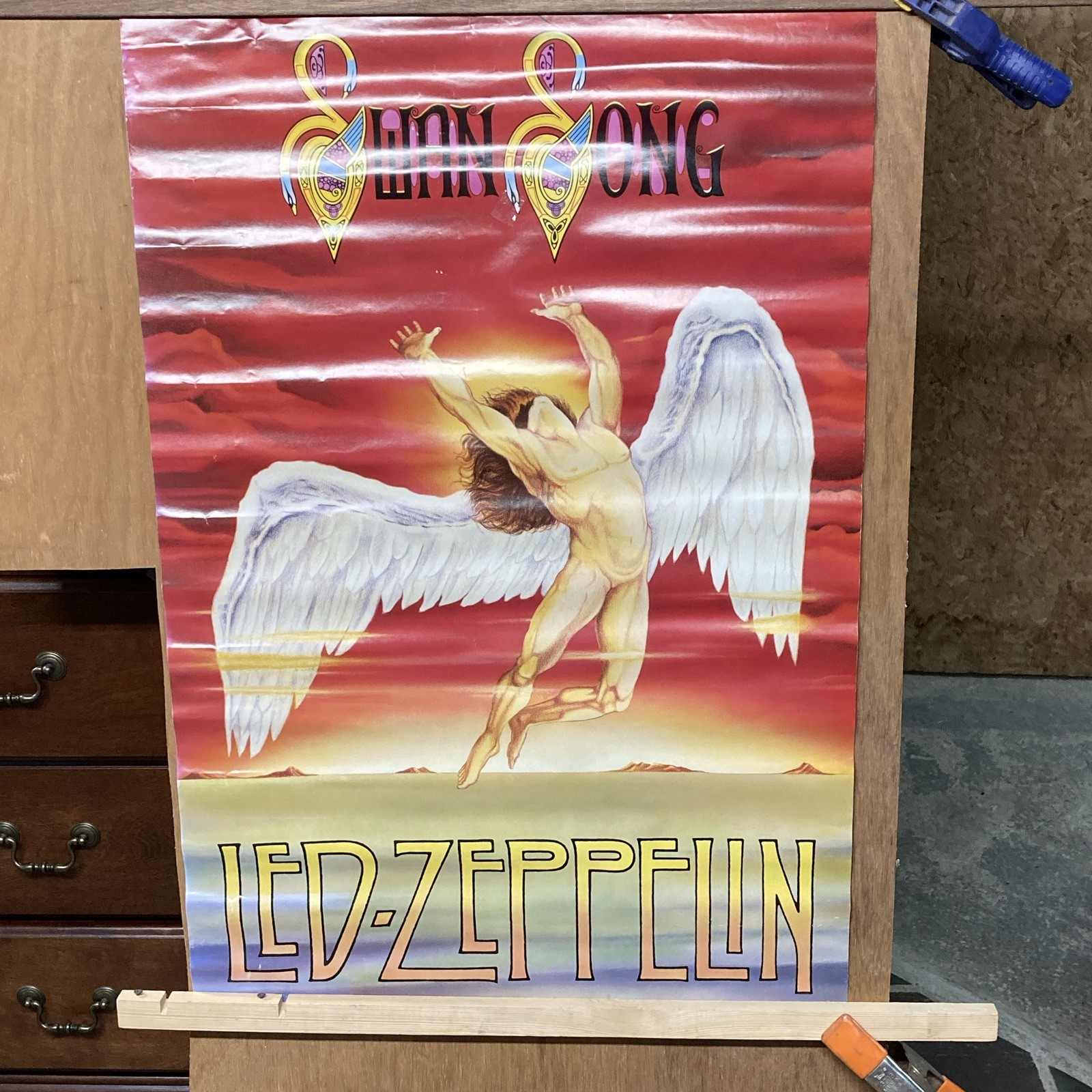 Led Zeppelin Swan Song Poster Approx. 25 x 36 in Music Memorabilia Rock & Pop