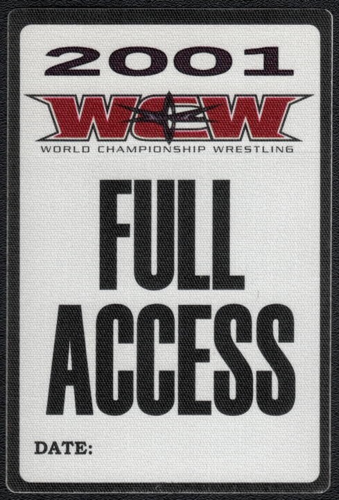 2001 World Championship Wrestling WCW Pass – Guaranteed 100% Old & Original