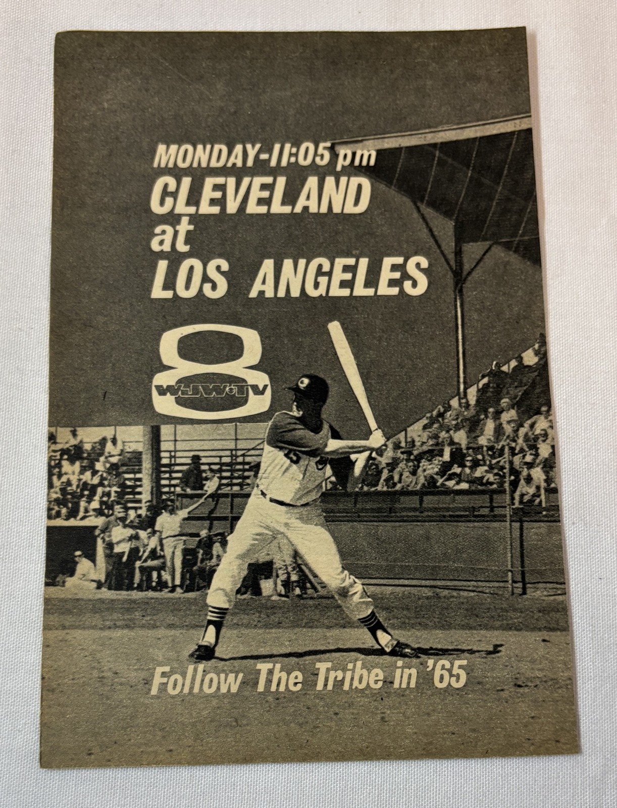April 13, 1965 WJW-TV tv ad ~ CLEVELAND INDIANS vs LOS ANGELES ANGELS