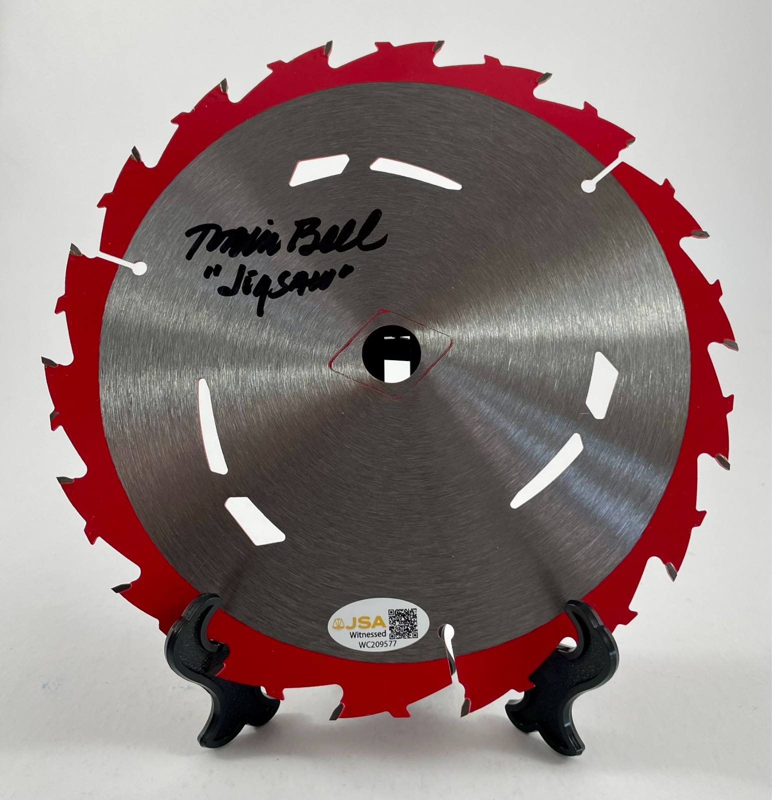 Tobin Bell Signed SAW Jigsaw 7″ Sawblade Authentic Autograph JSA Witness COA