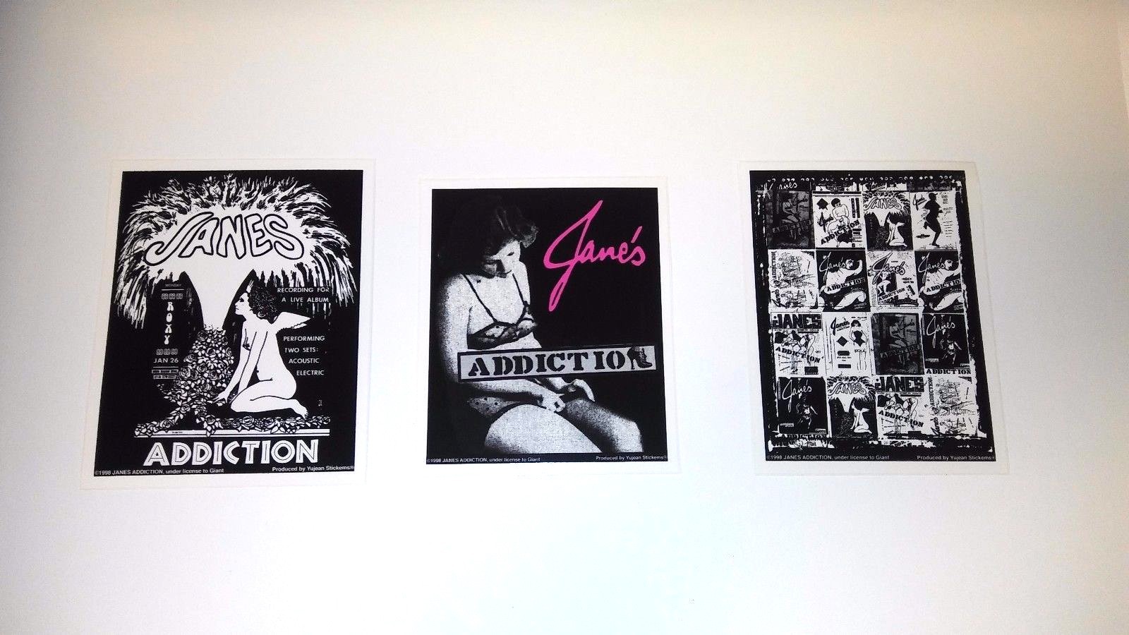 2 sets Jane’s Addiction 5″ Vinyl decals – new – 6 stickers total