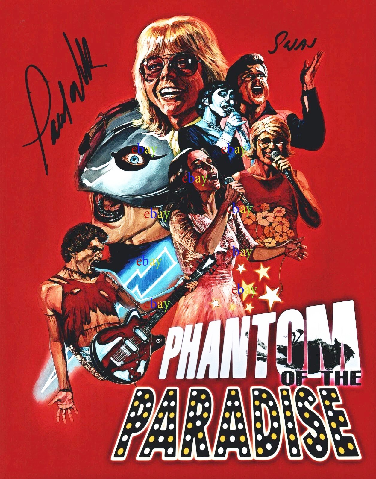 PAUL WILLIAMS PHANTOM OF THE PARADISE Signed 8×10 Autographed Photo Reprint