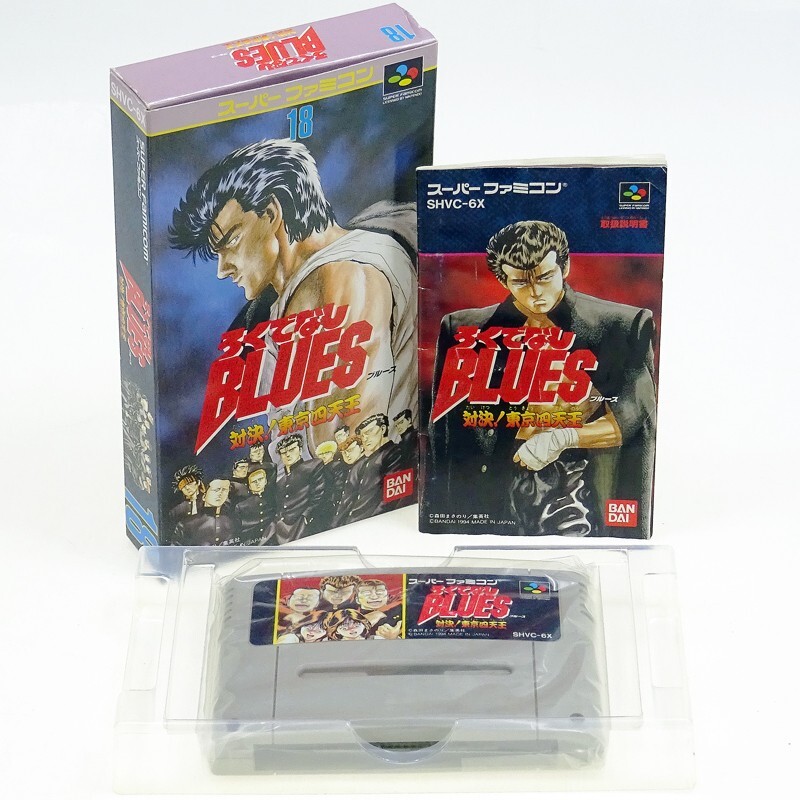 ROKUDENASHI BLUES Nintendo Super Famicom SFC Japan Import SNES NTSC-J Complete