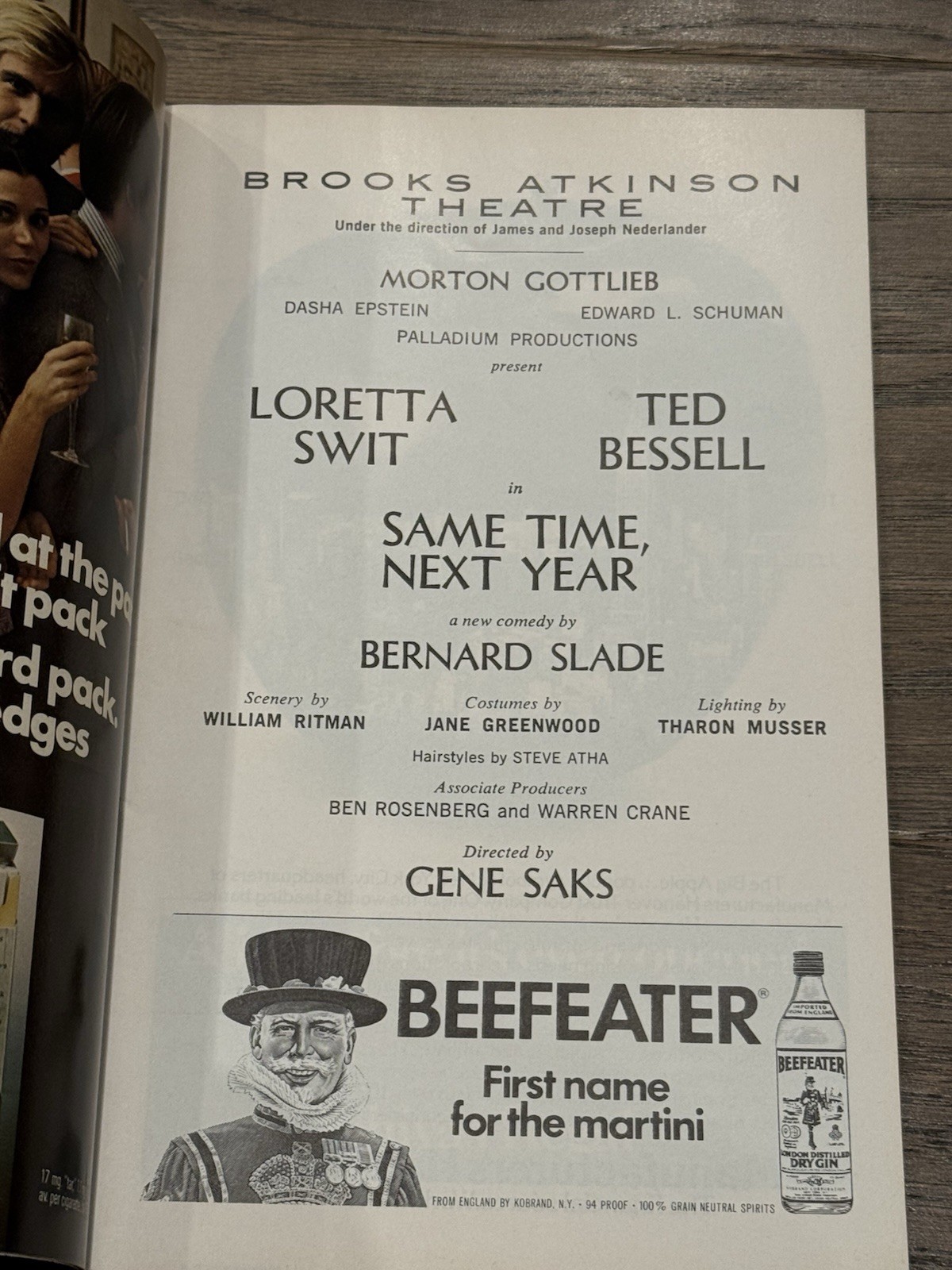 Vintage December 1975 Same Time Next Year Playbill Loretta Swit Broadway