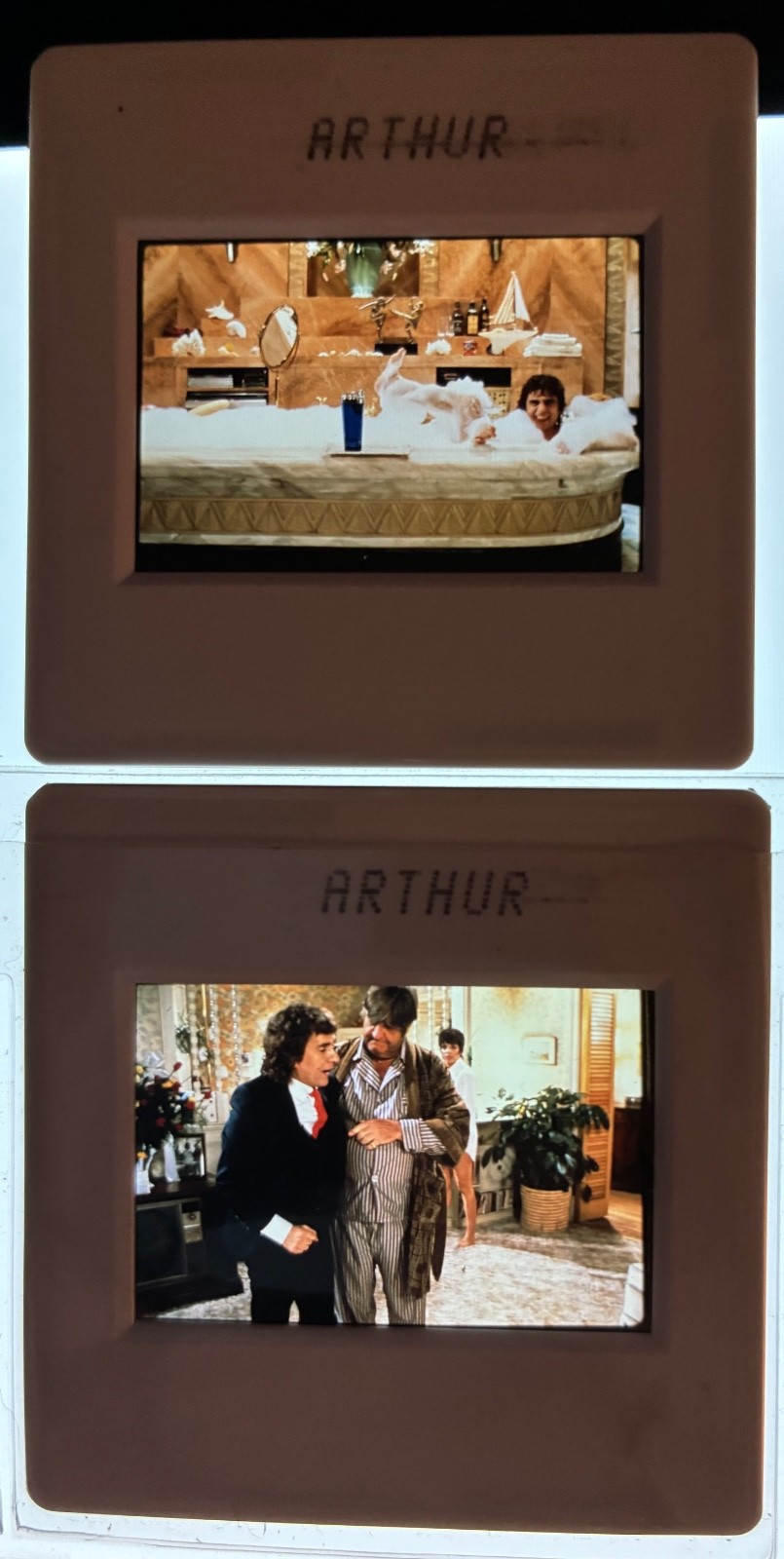 Vintage 1981 ARTHUR Movie Slides – Rare Original Film Transparencies – 5pc Set