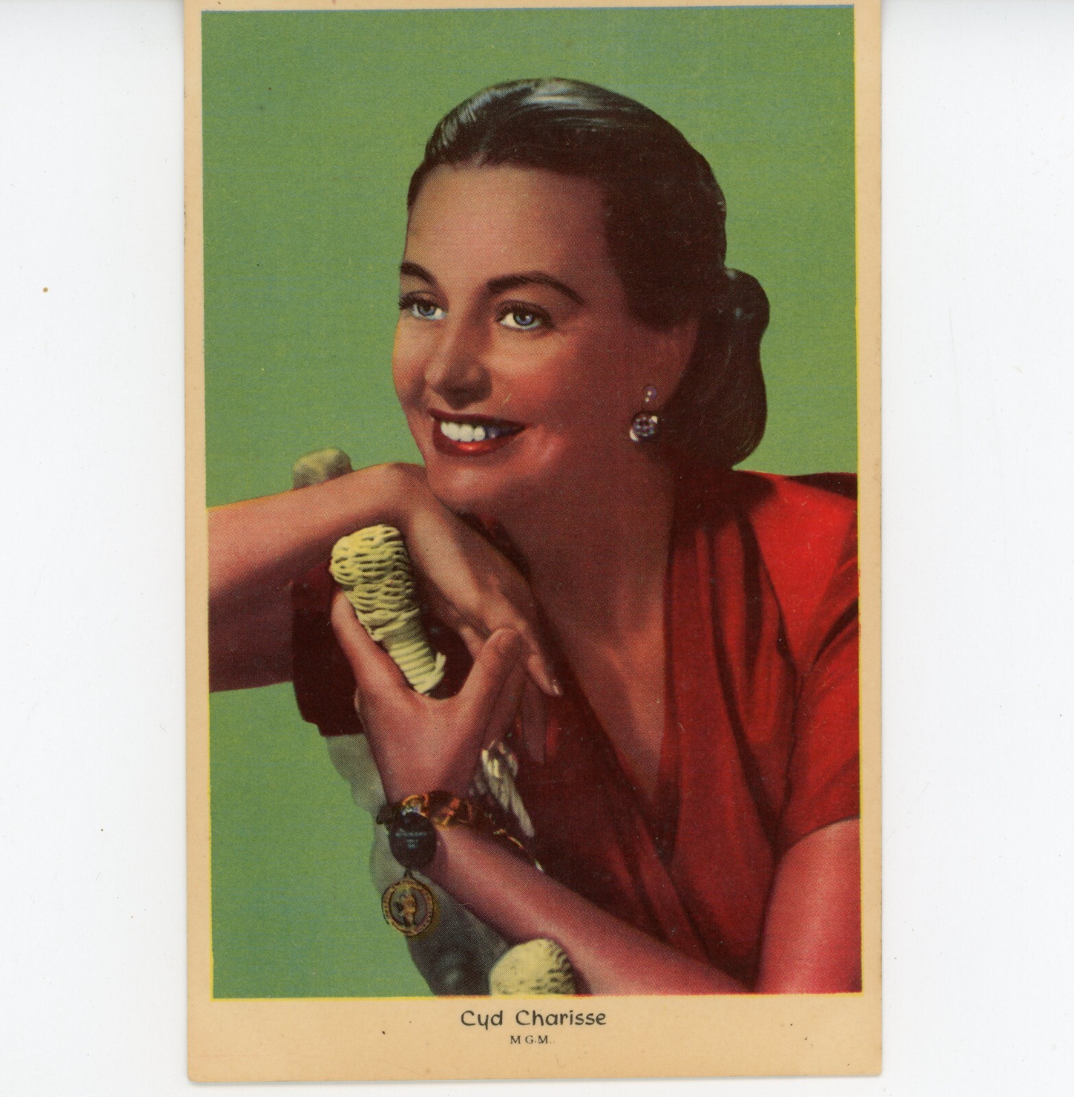 Cyd Charisse Vintage MGM Photo Card RARE Original 5.5″ x 3.5″ picture