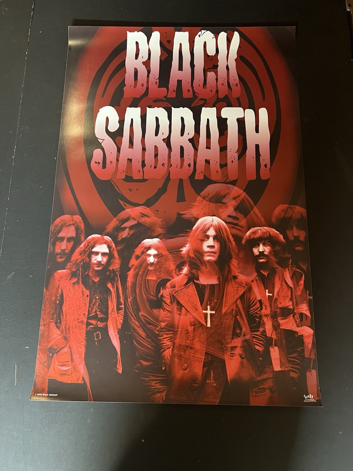 Black Sabbath Poster 34 1/2 X 22 3/8 Original Funky New Old Stock Ozzy Osbourne