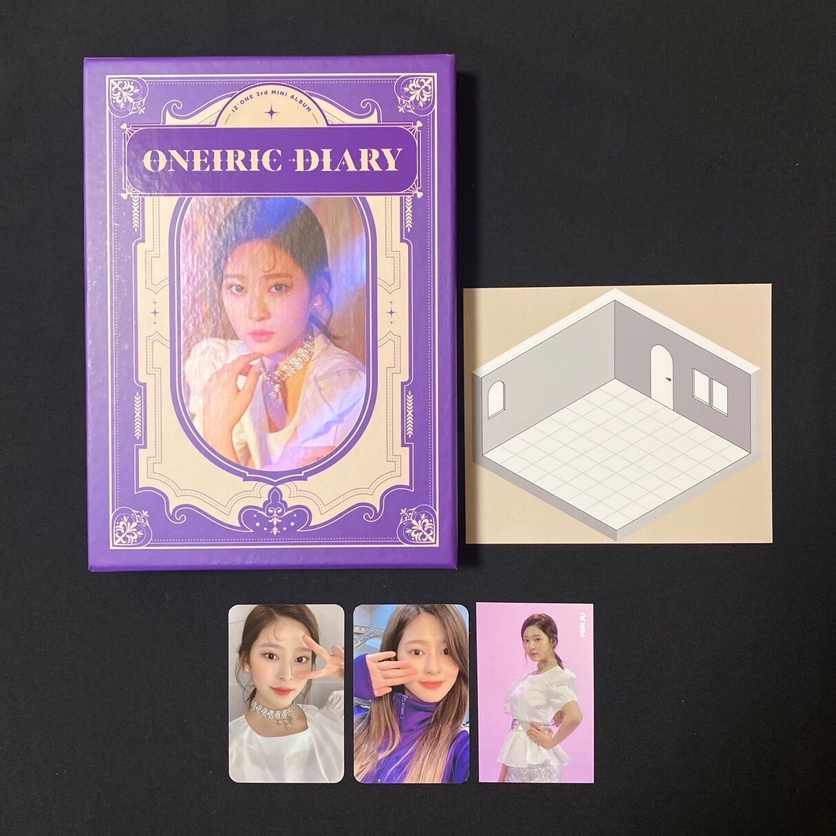 iz*one 3rd Mini Album oneiric diary Minju set Oneiric ver. + 3 photo cards IZONE