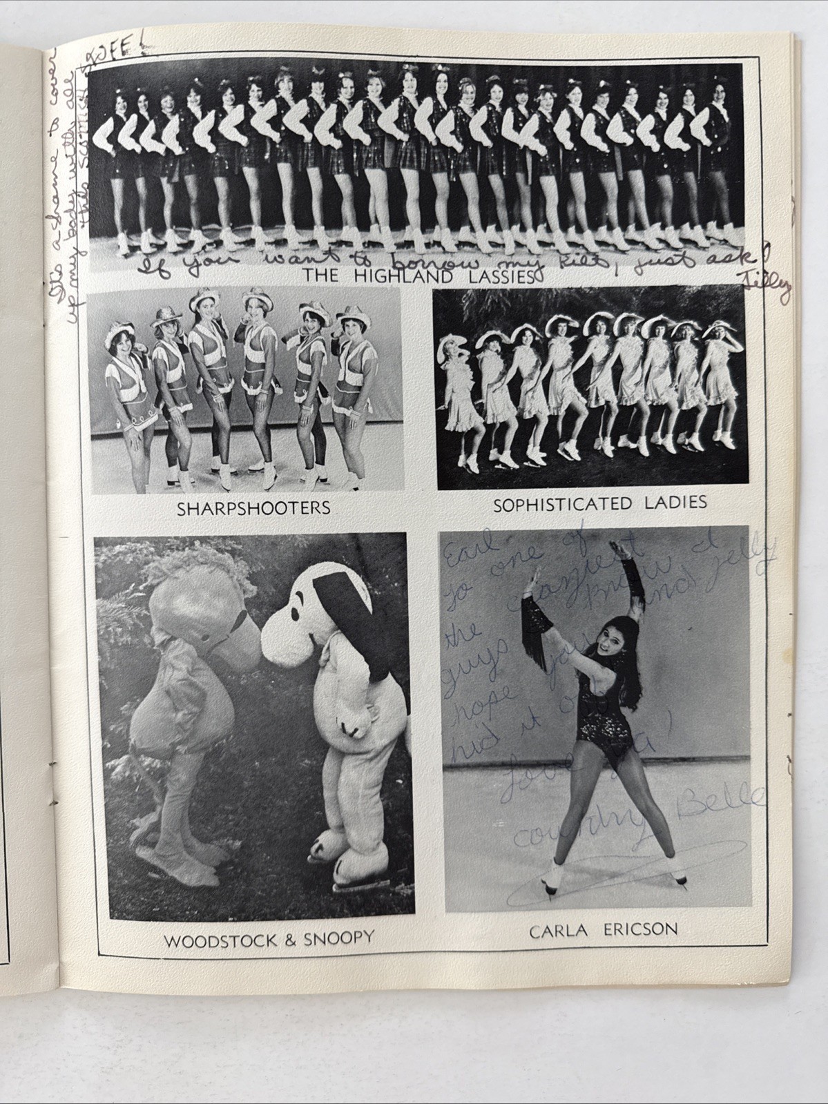 SIGNED 1958 Snoopy Peanuts Program Charles Schulz Santa Rosa Figure Skating Club