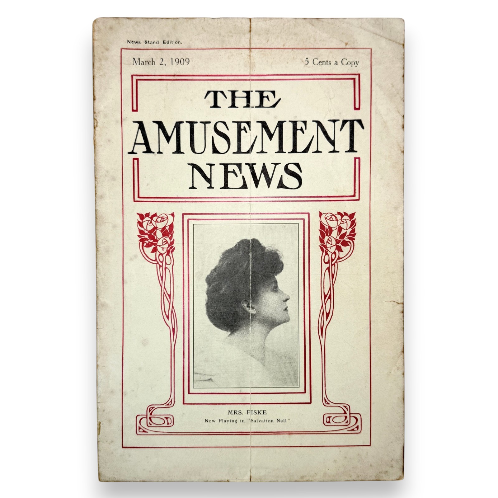 1909 The Amusement News St Paul MN Theater Magazine Mrs Fiske Salvation Nell