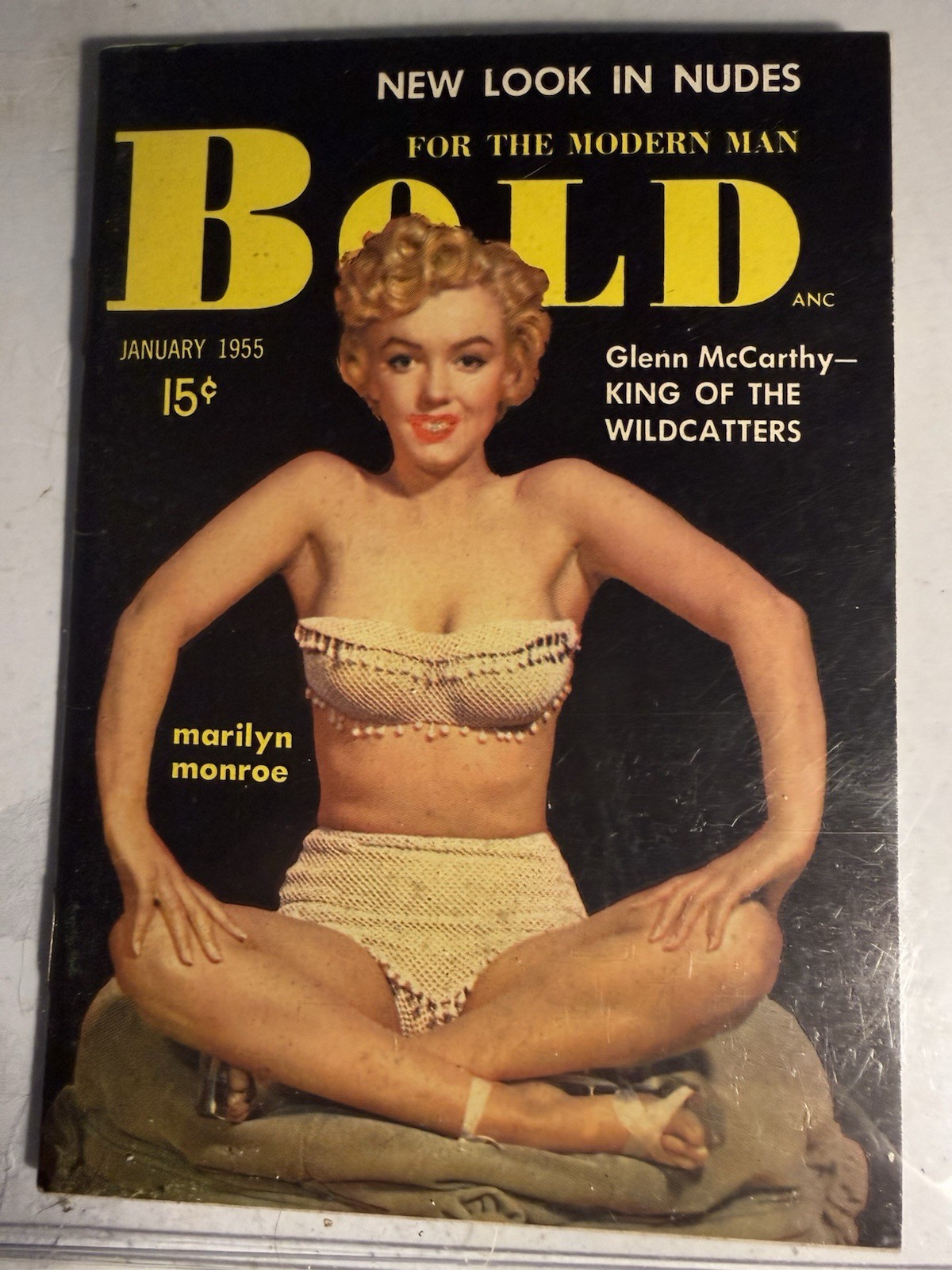 MARILYN MONROE BOLD 01/55 COLOR COVER MINI MAG GREAT PHOTO SUPER NICE COPY!