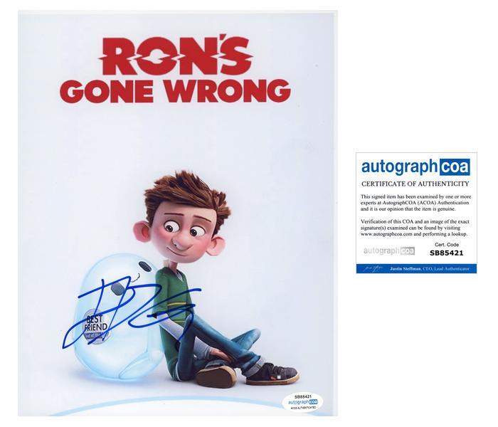 Jack Dylan Grazer “Ron’s Gone Wrong” AUTOGRAPH Signed ‘Barney’ 8×10 Photo ACOA