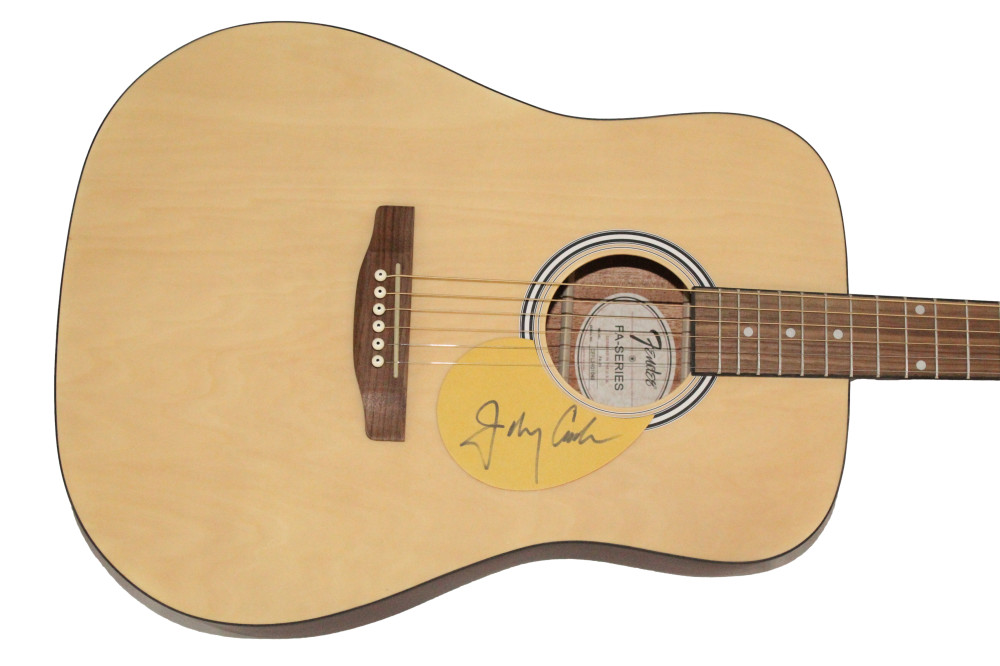 Johnny Cash Signed Autograph Fender Acoustic Guitar – At Folsom Prison JSA COA