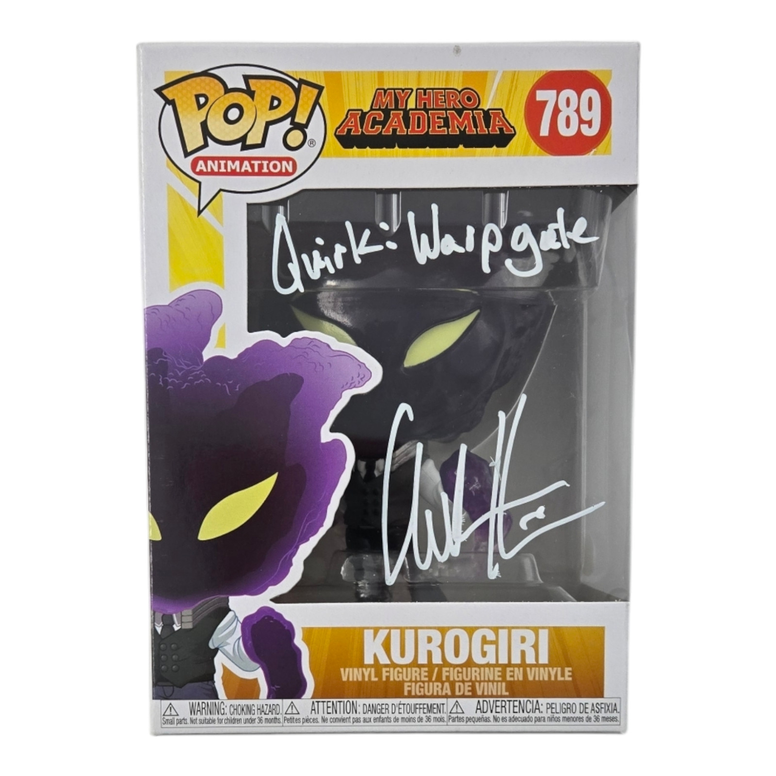 Chuck Huber Signed Funko Pop My Hero Academia Kurogiri Autograph Anime JSA COA