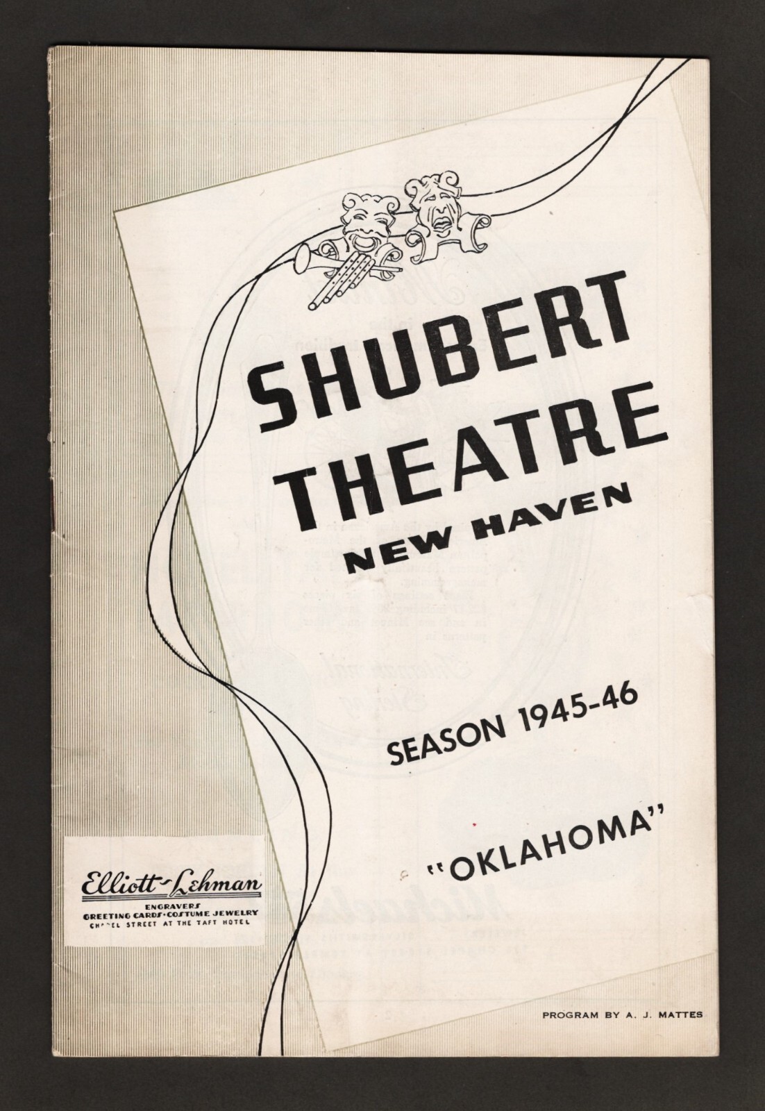Rodgers and Hammerstein “OKLAHOMA!” Mary Hatcher 1945 New Haven Playbill