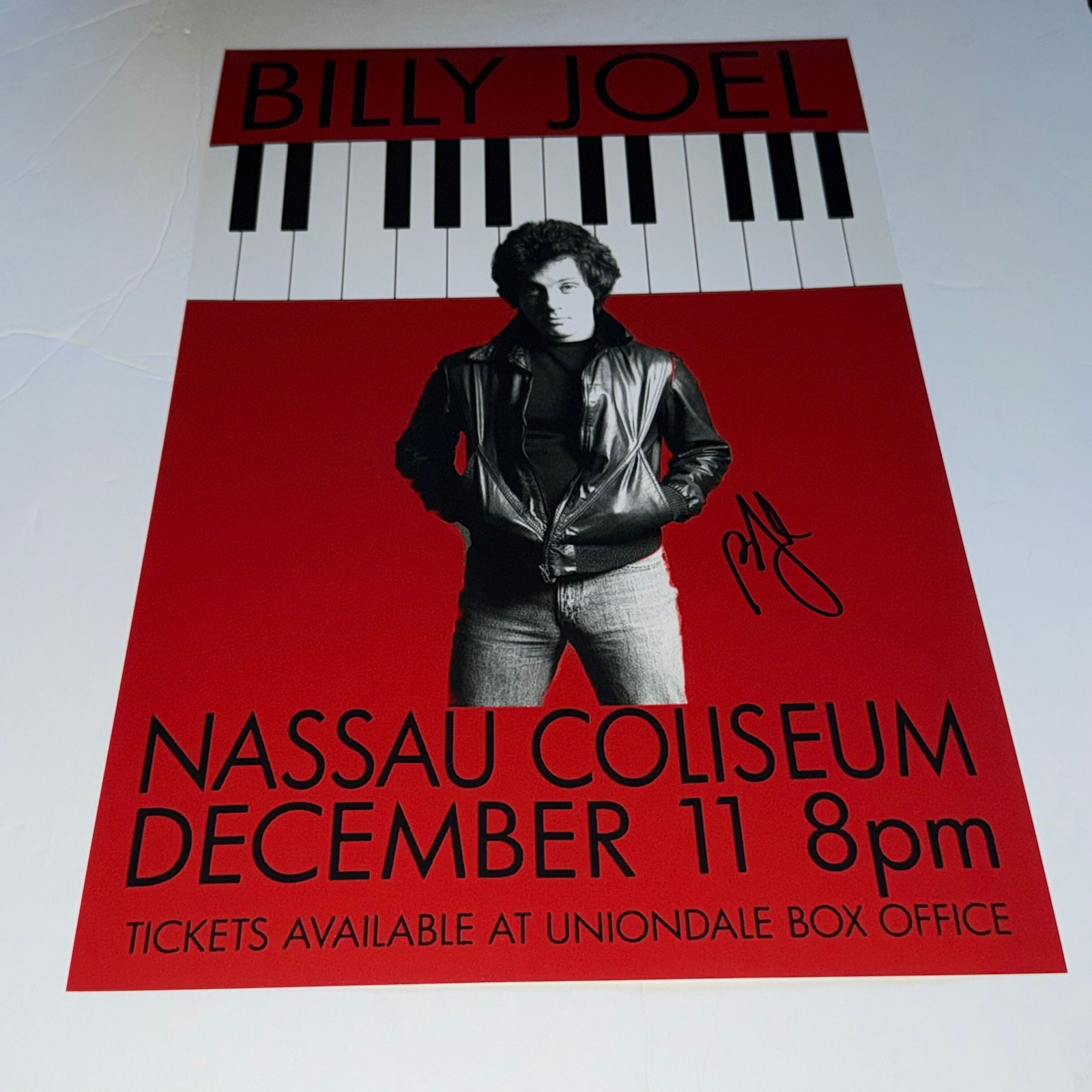 Billy Joel Autographed Nassau Coliseum Concert Poster 11×17 Photo