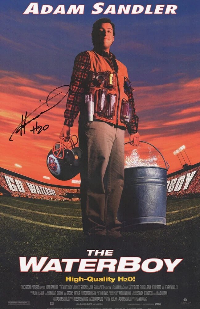 Henry Winkler Signed The Waterboy 11×17 Movie Poster w/H2O – (SCHWARTZ COA)