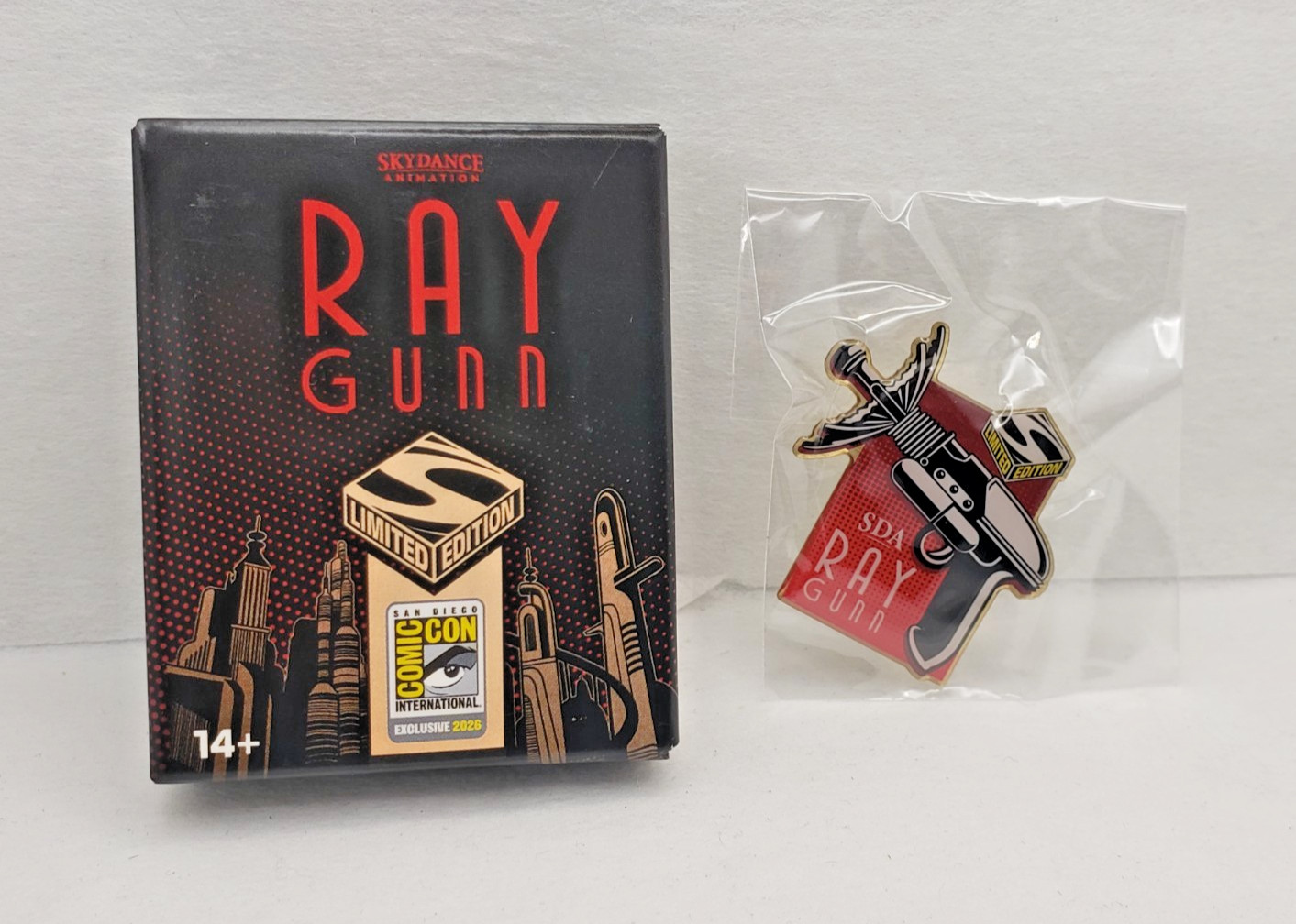 2026 San Diego Comic-Con SDCC Spin Master Ray Gunn Enamel Pin NEW