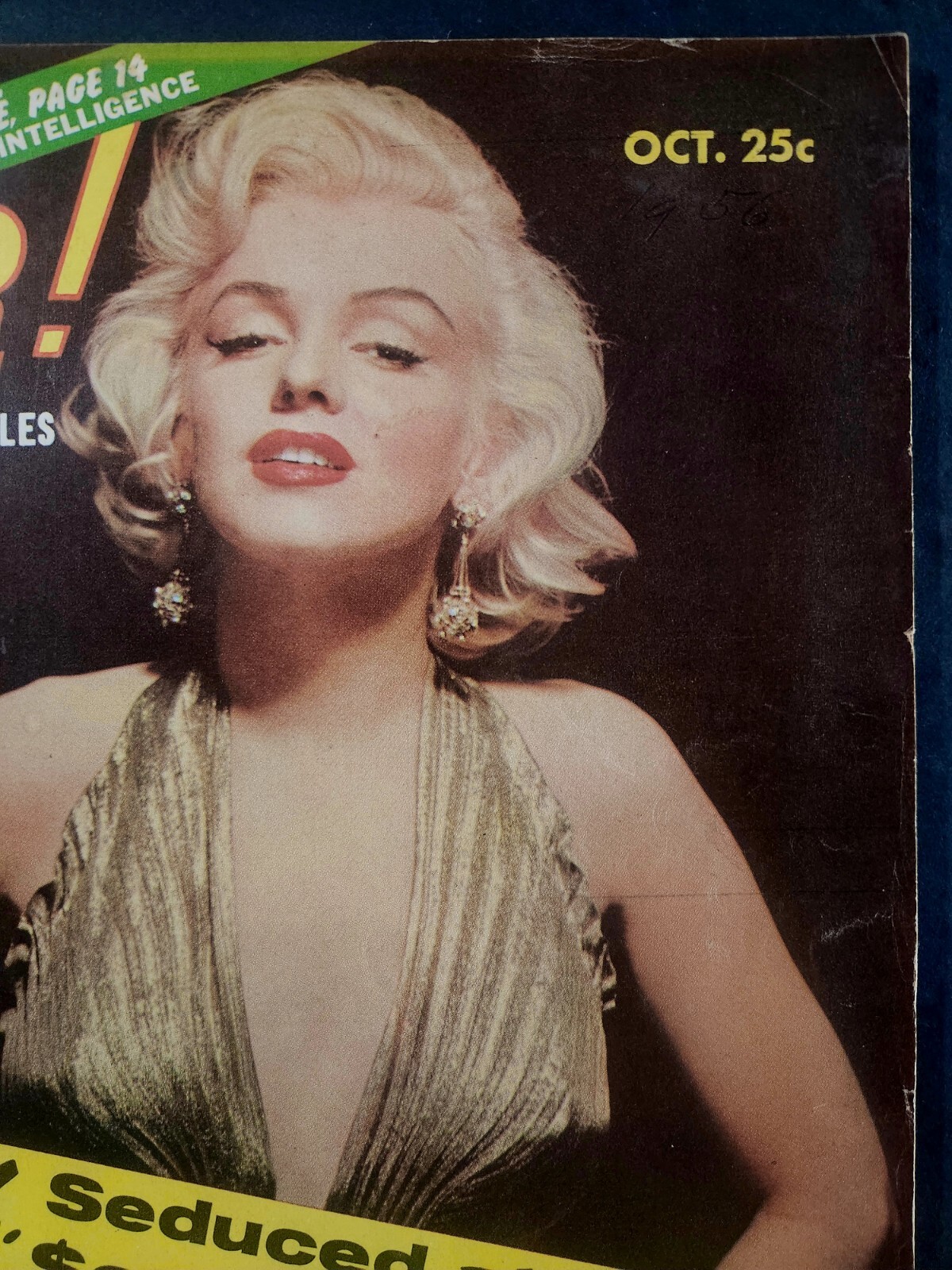 SIR! MAGAZINE VINTAGE OCT 1956 ICONIC MARILYN MONROE COVER RARE, FINE CONDITION