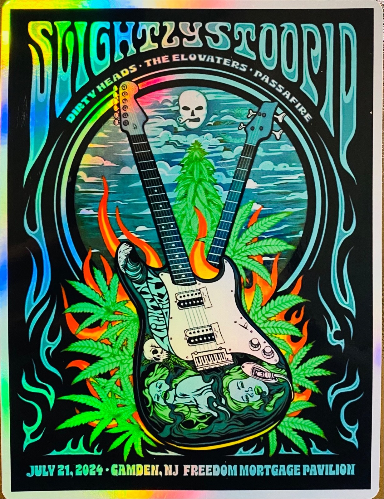 SLIGHTLY STOOPID CAMDEN NJ STICKER/POSTER 2024 JULY 21 2024