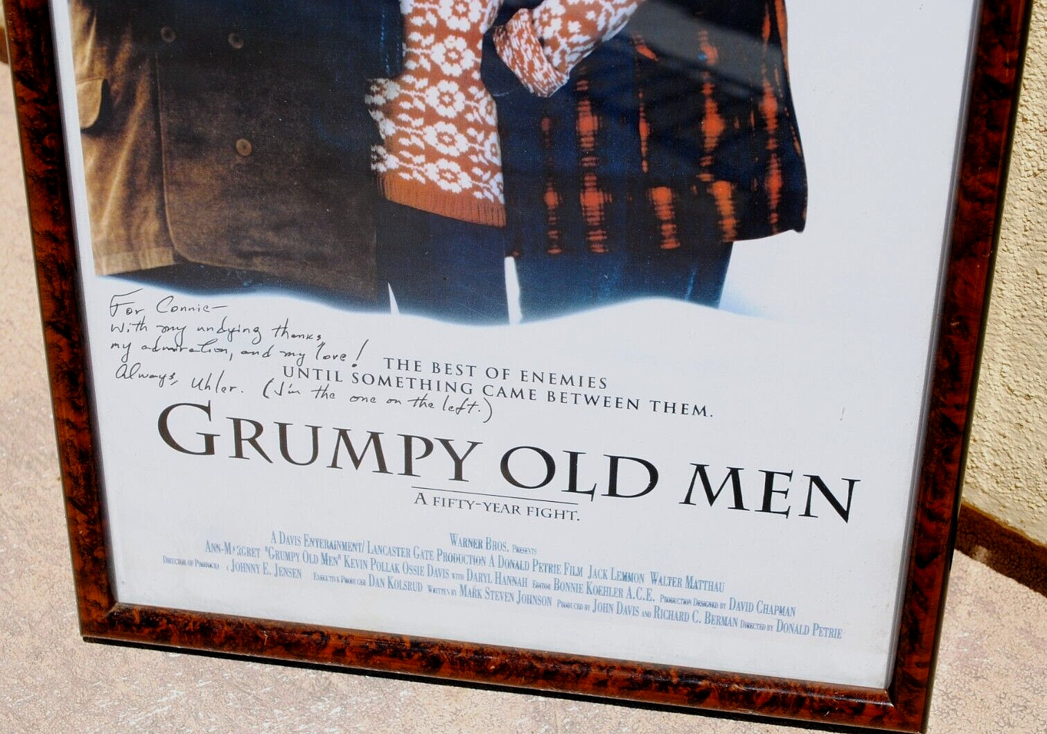 Jack Lemmon 1925-2001 signed autographed Grumpy Old Men poster card comedy actor
