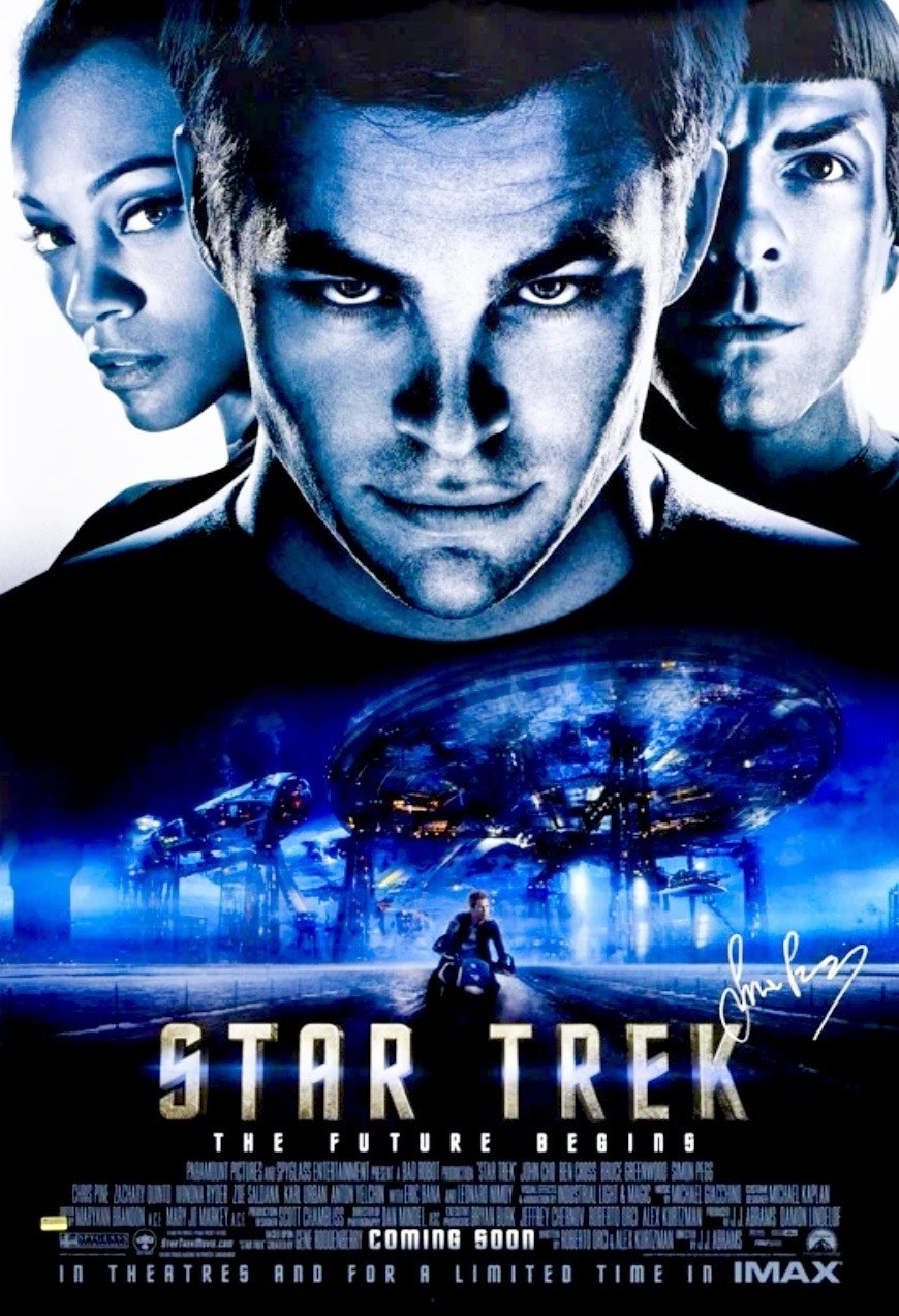 Simon Pegg Signed Star Trek the Future Begins Original 27×40 Movie Poster