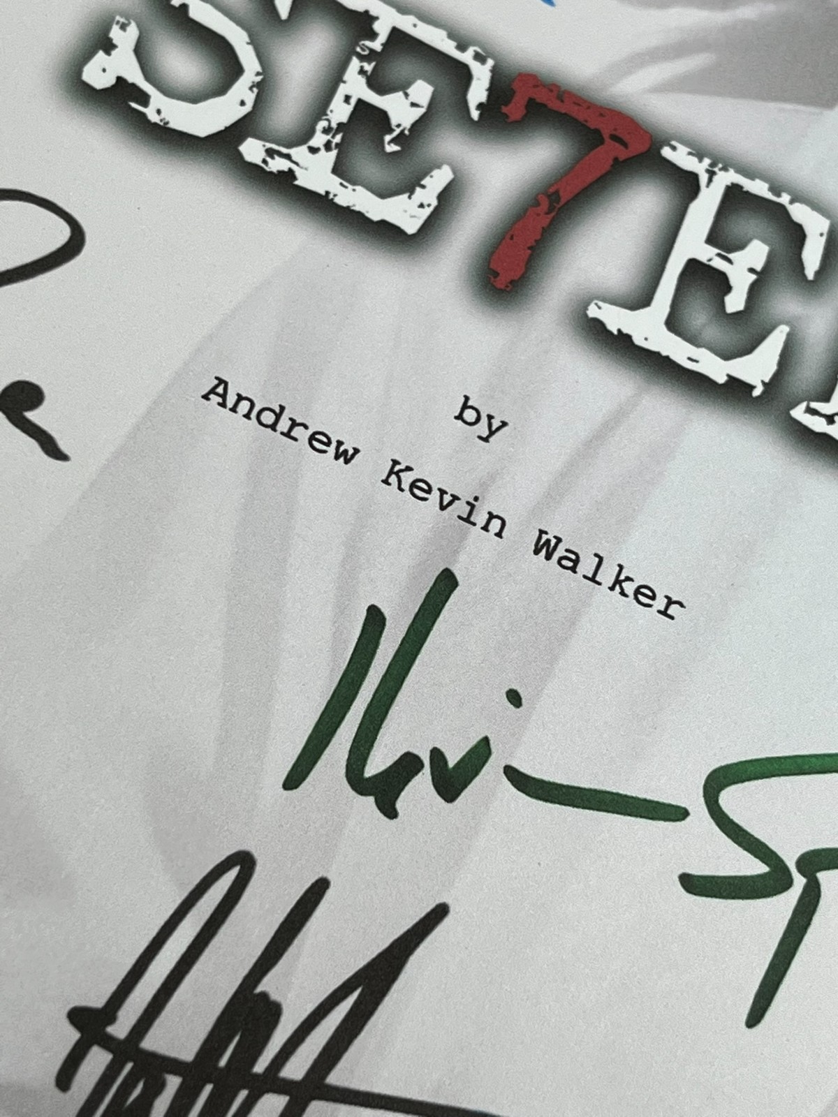 Seven Script Signed- Autograph Reprints- Brad Pitt- Se7en Movie Script- Horror