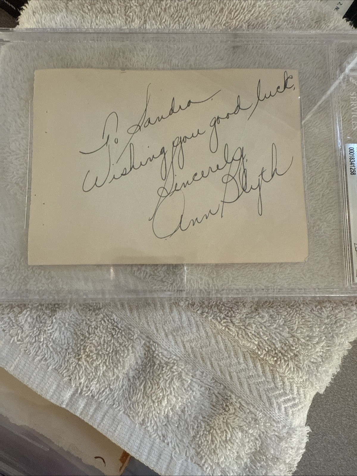 Ann Blyth & Van Johnson Signed Paper Card BAS Beckett SLAB Slabbed