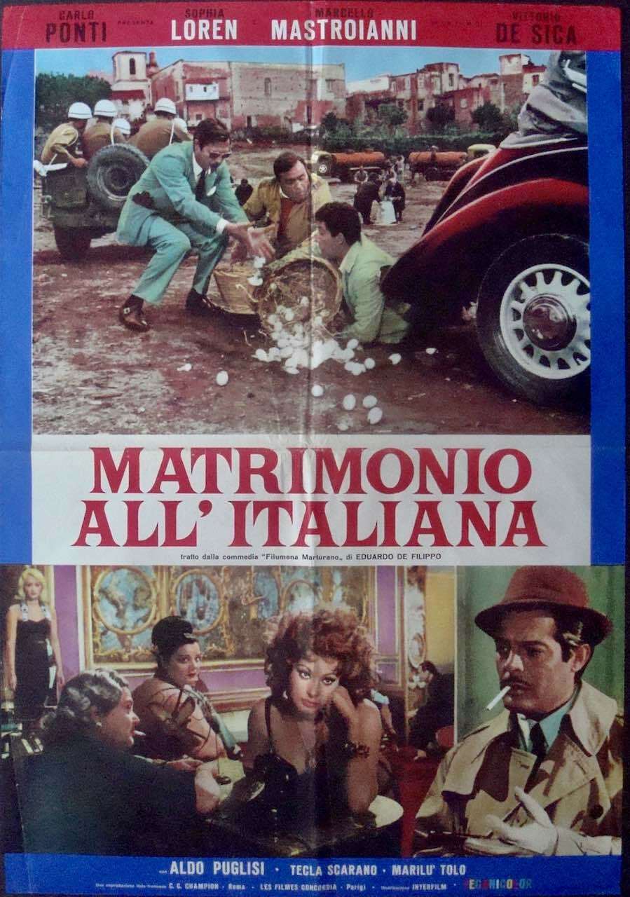 MARRIAGE ITALIAN STYLE Italian 1F movie poster D SOPHIA LOREN MASTROIANNI 1964