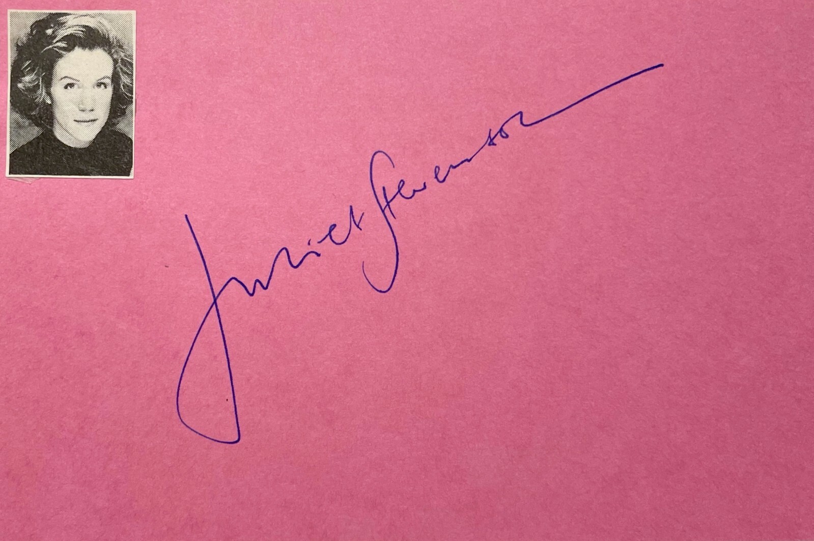 JULIET STEVENSON Autographed SIGNED 4×6 CARD Truly Madly Deeply INFAMOUS VERZI