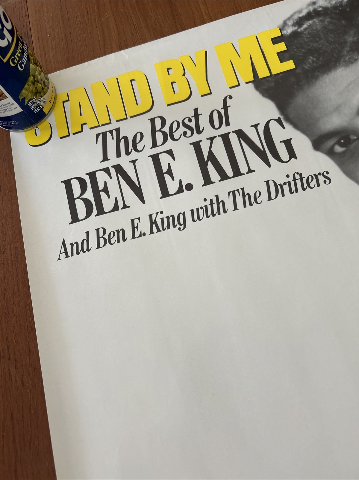 Vintage Ben E. King Promo Poster 24×24” Stand By Me Rare