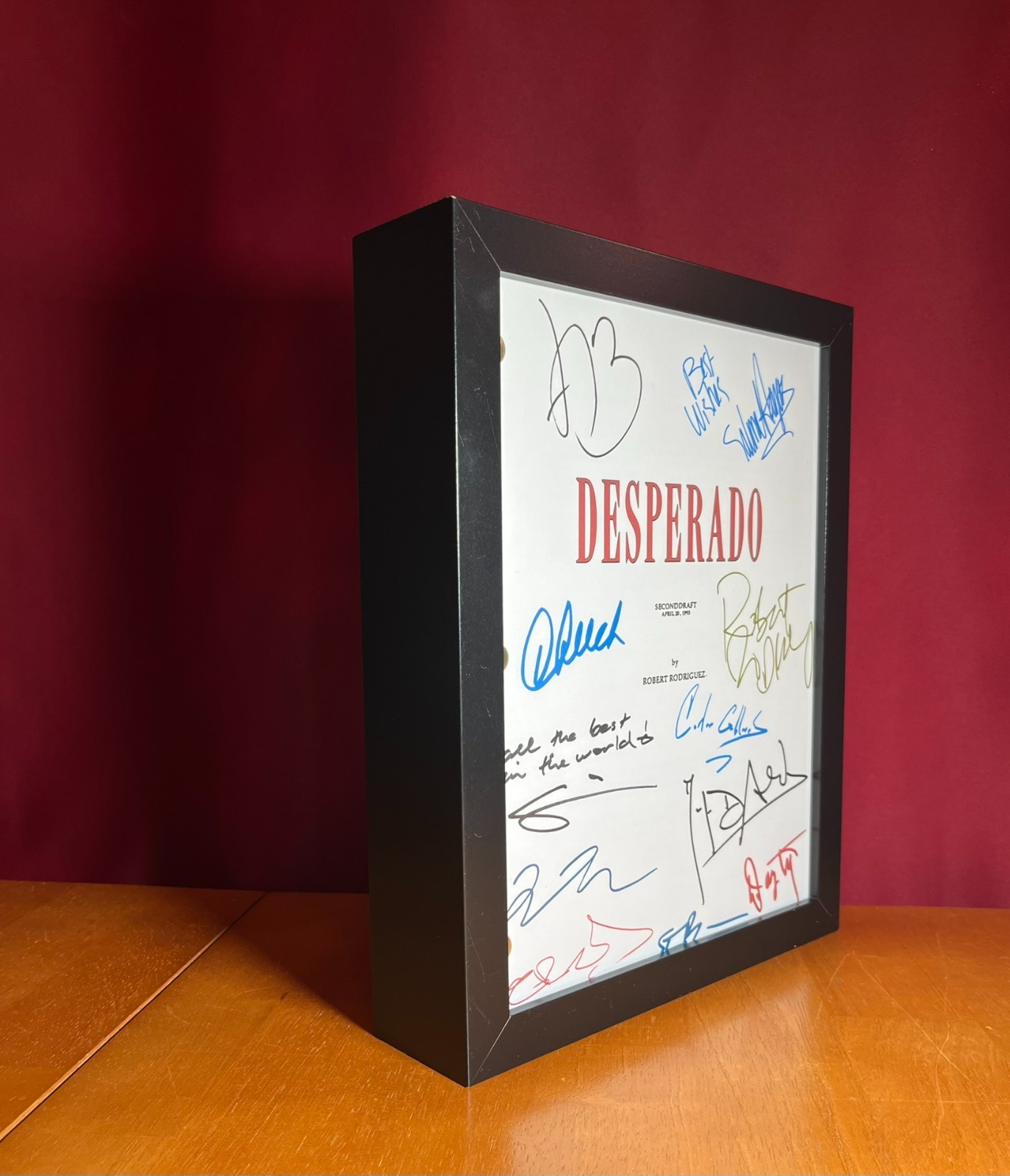 Desperado Script Signed- Autograph Reprints- Antonio Banderas- Western