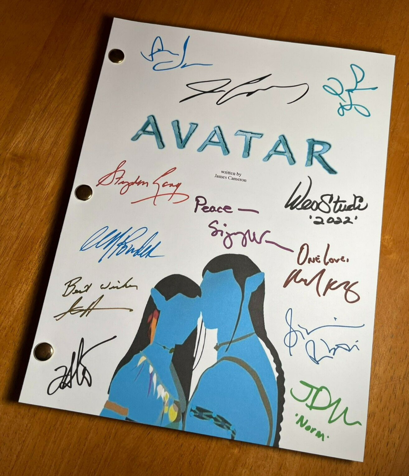 Avatar Script Cast-Signed- Autograph Reprints- James Cameron- 151 Pages Long