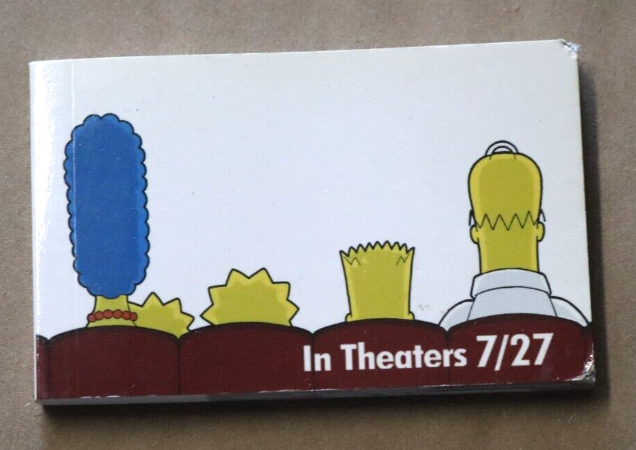 RARE 2007 THE SIMPSONS MOVIE PROMO FLIP BOOK BOOKLET MATT GROENIG PICTURES BART