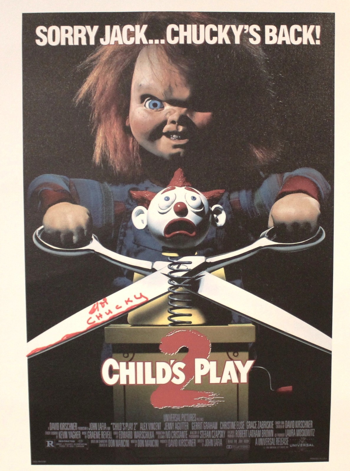 Brad Dourif Autographed Oversize Canvas Print – Child’s Play 2