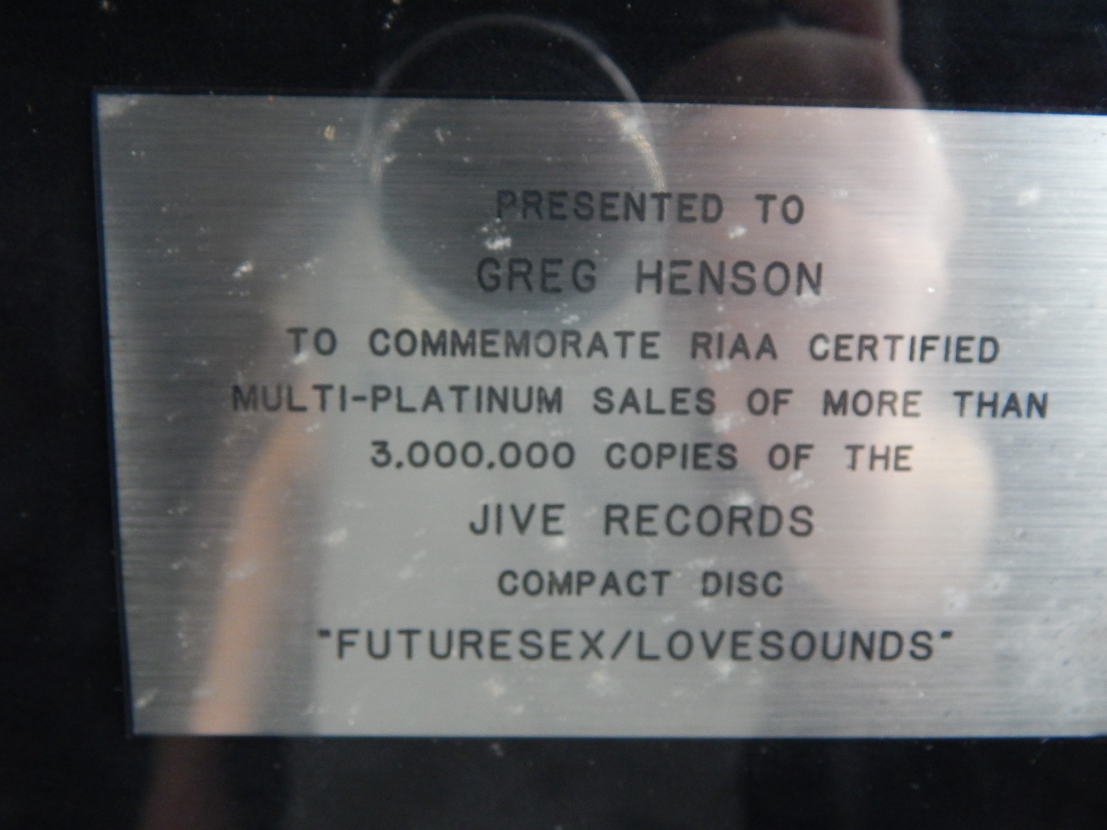 Justin Timberlake 3x Platinum Record RIAA Award Futuresex/Lovesounds 26.5″ x 21″