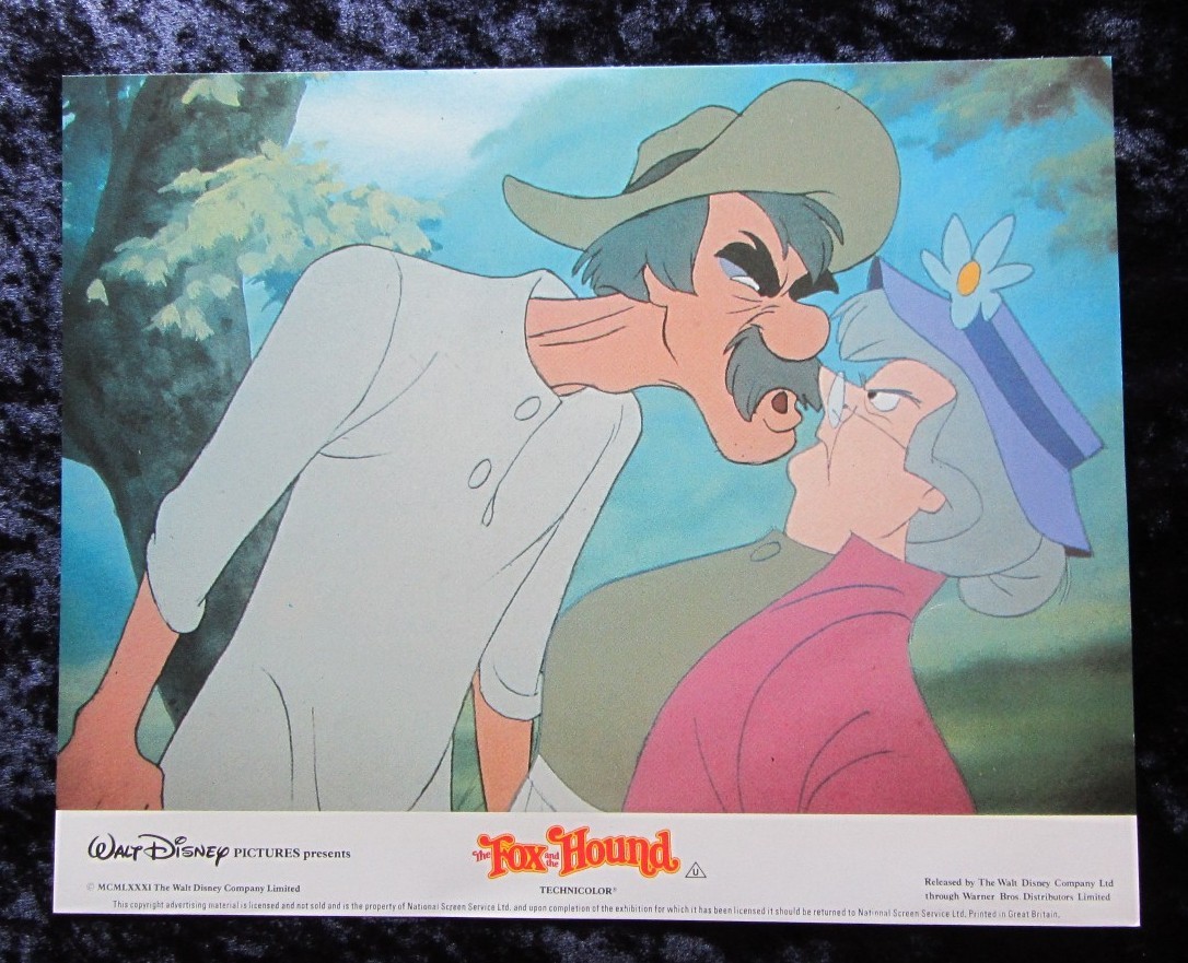 THE FOX and the HOUND lobby card #4 WALT DISNEY mini uk card – 8 x 10 inches