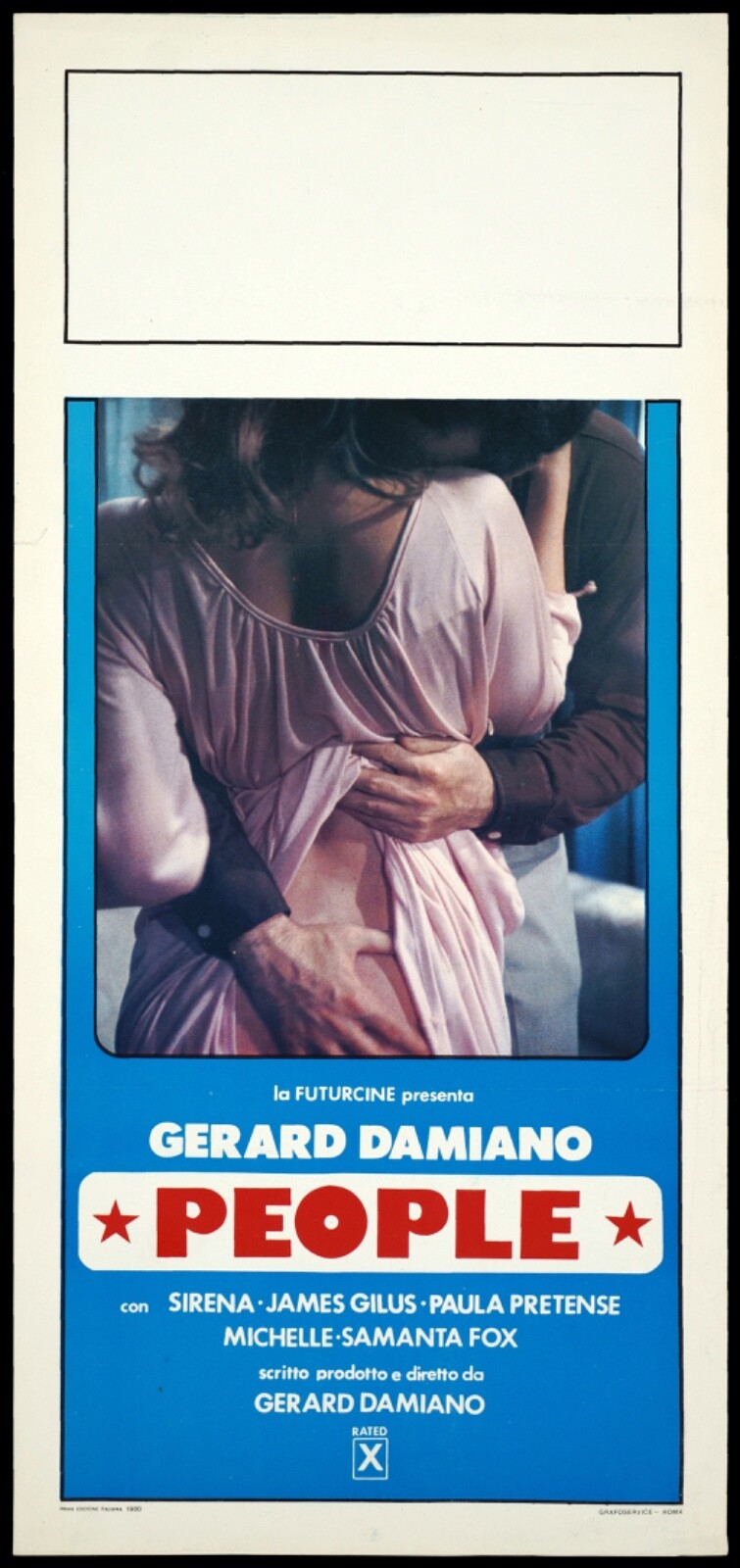 PEOPLE POSTER GERARD DAMIANO JAMIE GILLIS ADULT 1979 X RATED PLAYBILL POSTER