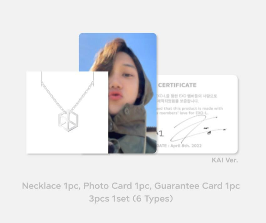 EXO 10th Anniversary OFFICIAL MD GOODS Necklace Set + PHOTOCARD SEALED