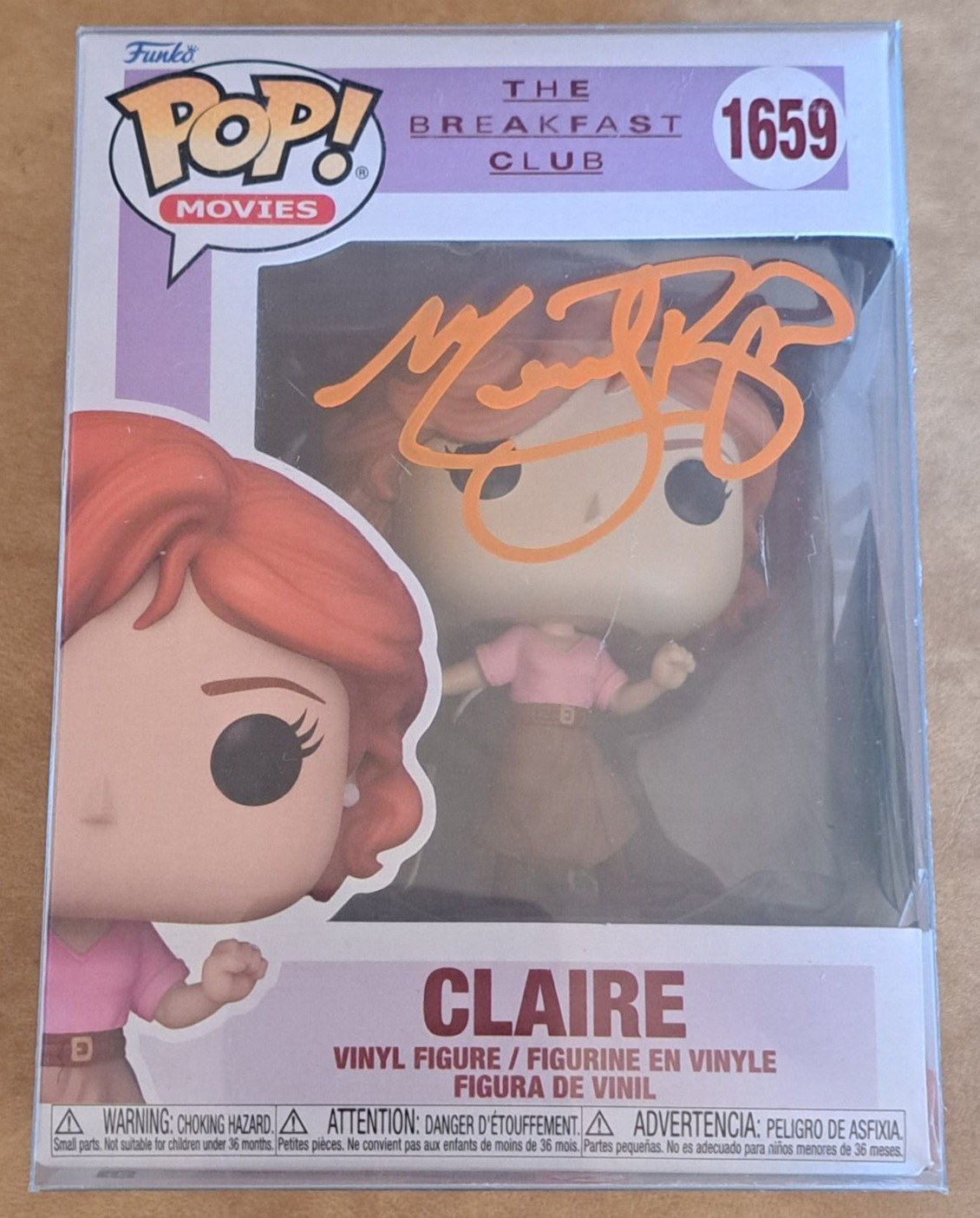 Molly Ringwald Autographed signed Funko Pop The Breakfast Club Claire COA
