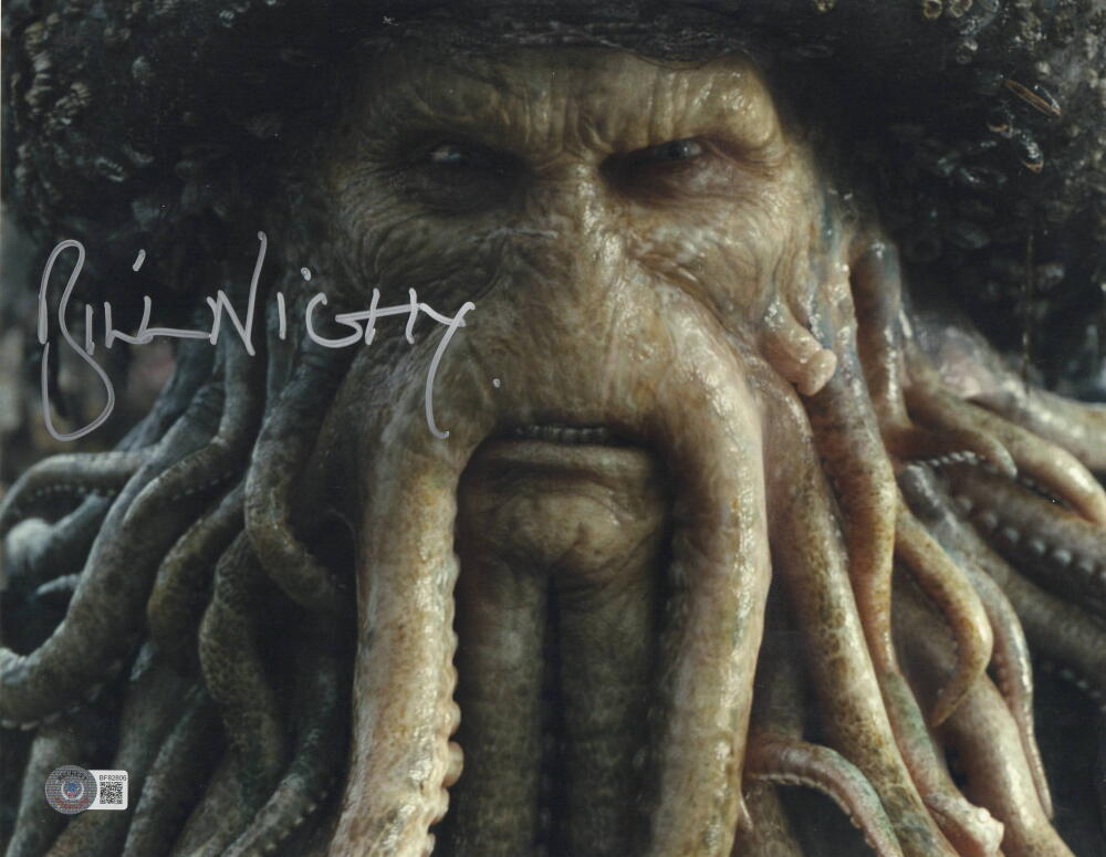 BILL NIGHY SIGNED 11X14 PHOTO PIRATES OF THE CARIBBEAN AUTOGRAPH BECKETT 6