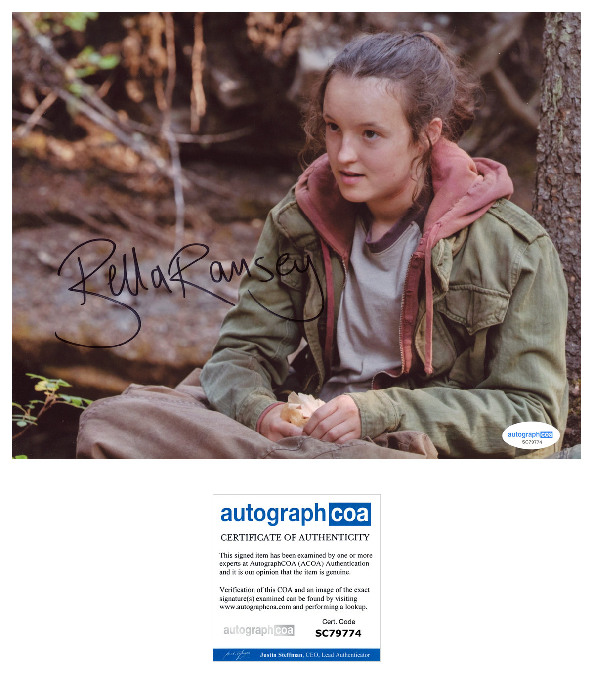 Bella Ramsey Last of Us Autograph Signed 8×10 Photo ACOA