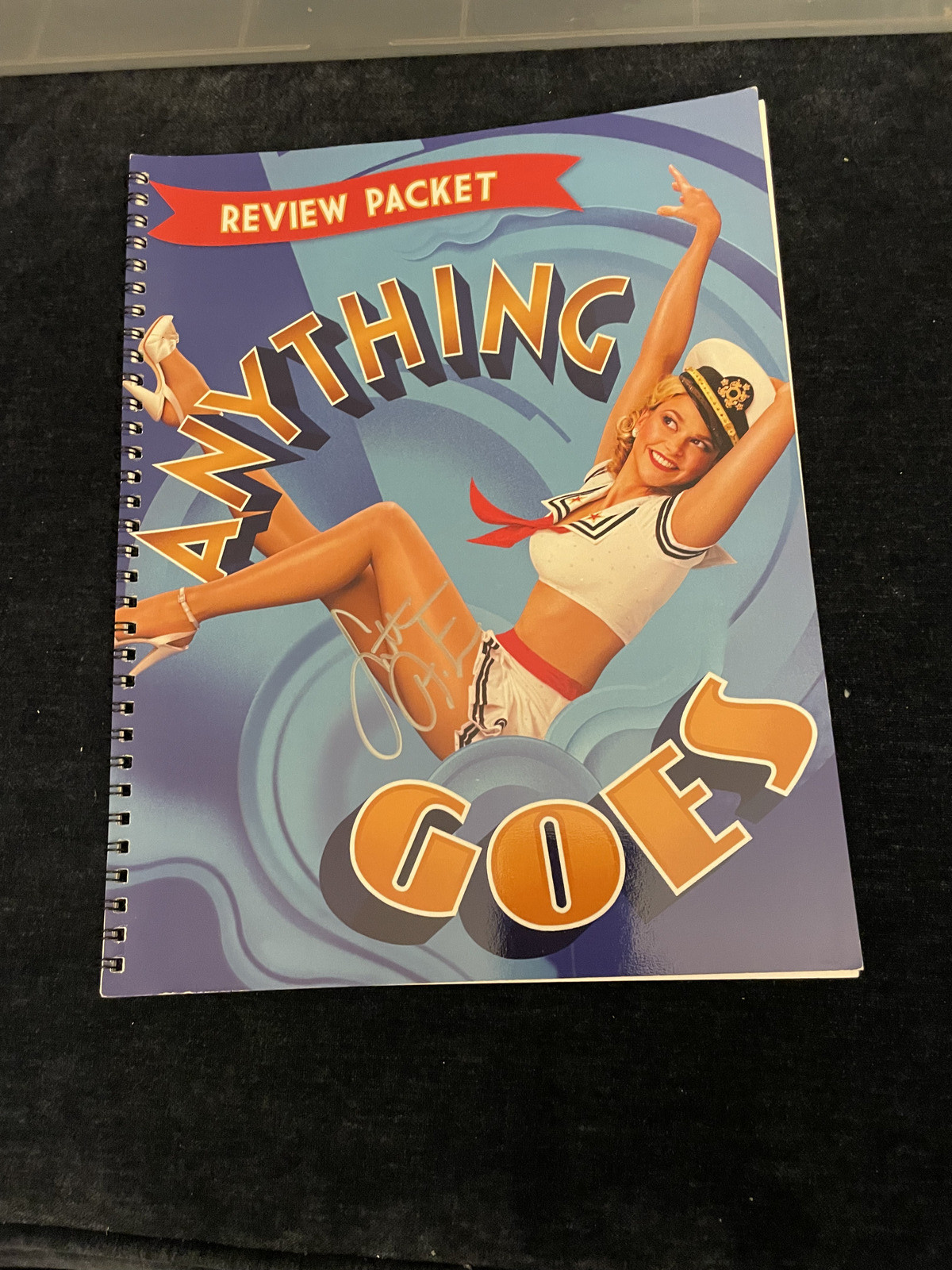 Sutton Foster Signed Anything Goes Review Booklet Broadway Tony Award
