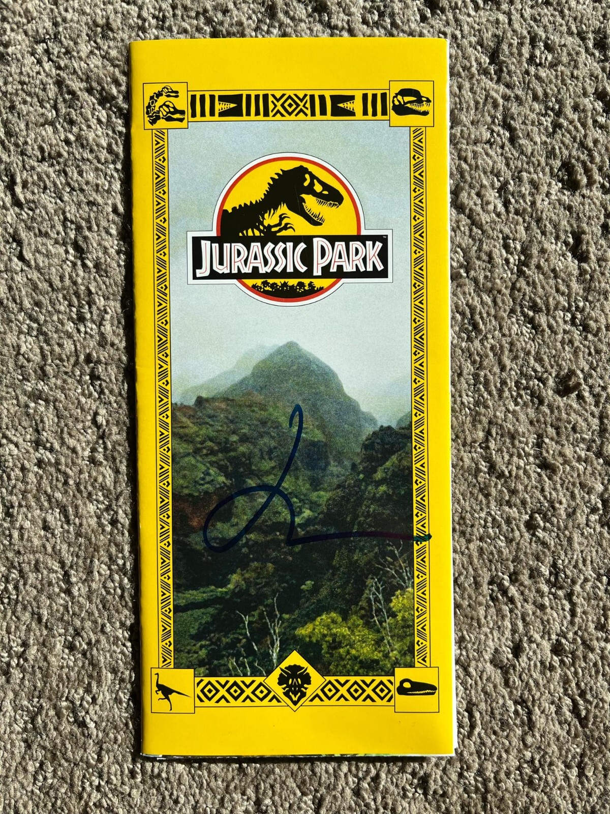JEFF GOLDBULM SIGNED X2 JURASSIC PARK MAP PROP EXACT PROOF